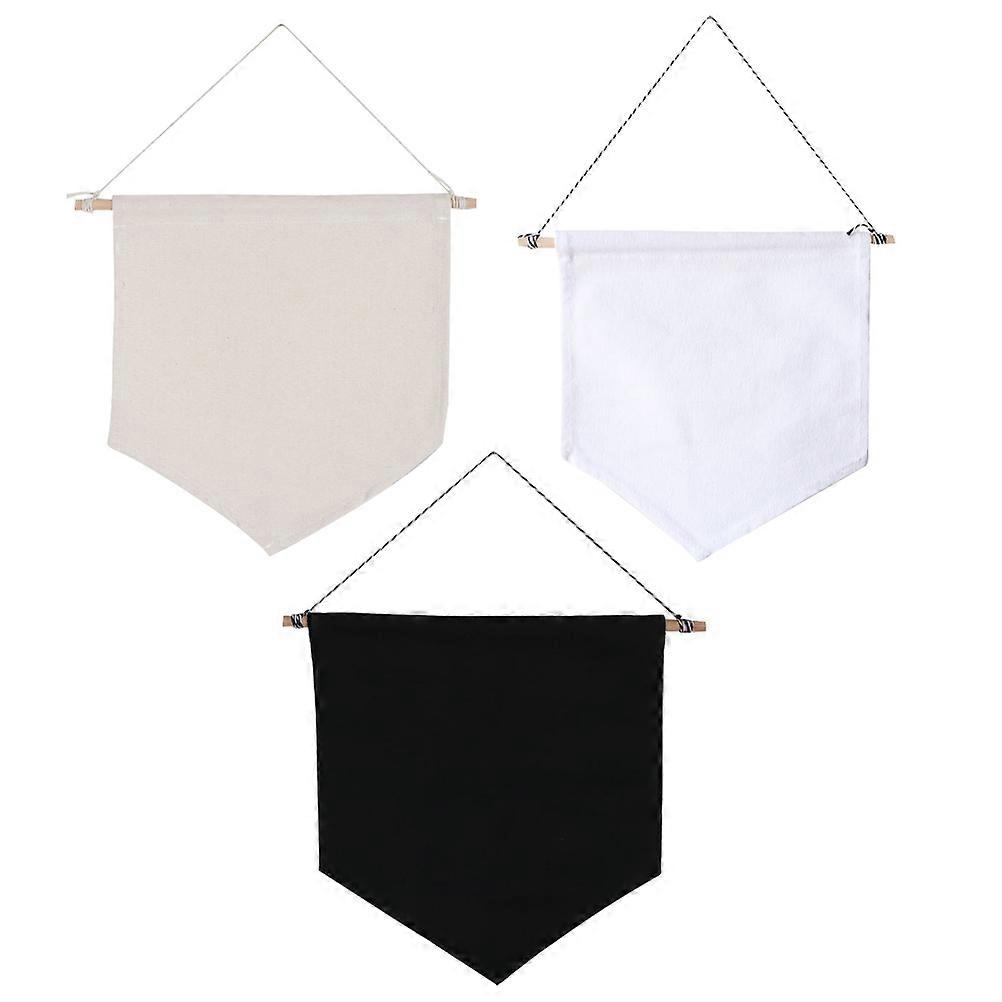 Badge Display Cloth with Hanging Ropes for Decor Made of Cotton Assorted Color 3pcs