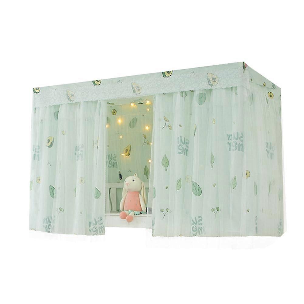 Bunk bed curtain, shading curtain, single dormitory, bed tent, canopy, blackout, privacy, shading fabric for home, school, 2 x 1.35 m green 1 pc