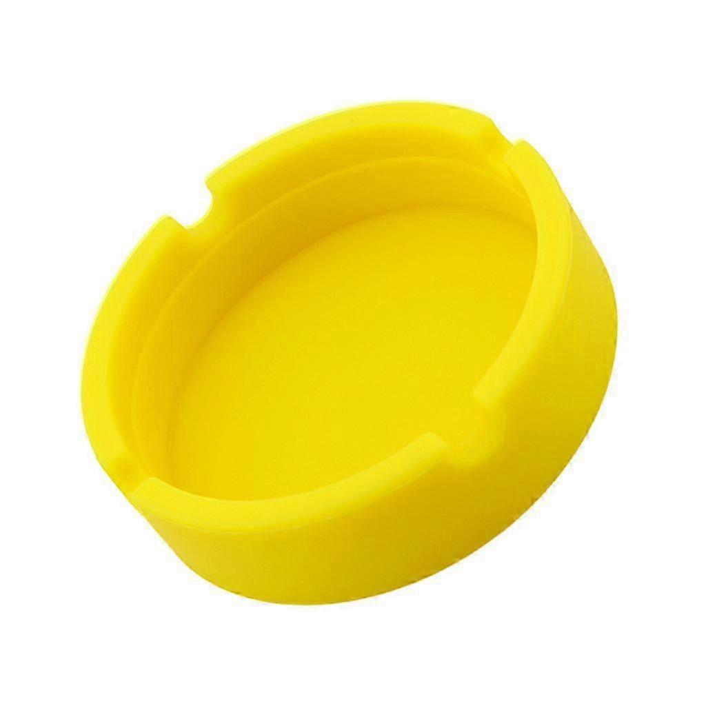 Round Silicone Ashtray Suitable for Cigar Holding on Tabletop in Office Settings, Color: Black