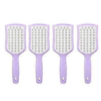 4pcs Curved Vented Brush Wet Dry Vented Detangling Hair Brush Prevents Breakage Vent Styling Brush for All Hair Types