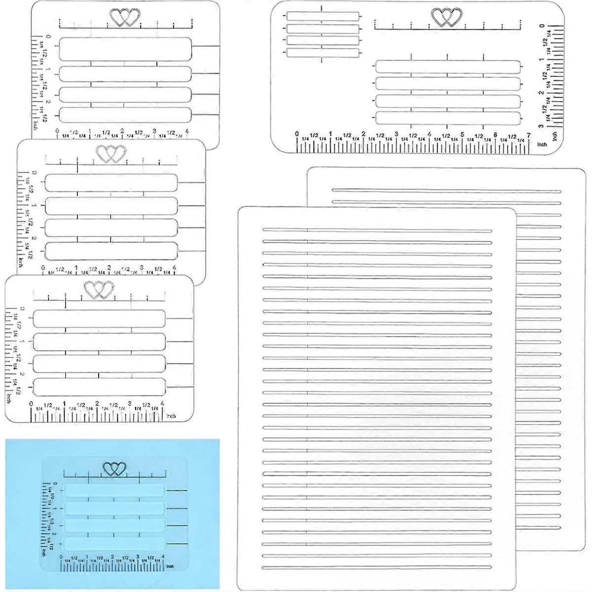 Straight Line Stencil Templates, Line Drawing Stencil Lettering Guide, Guide for Card Paper Journal