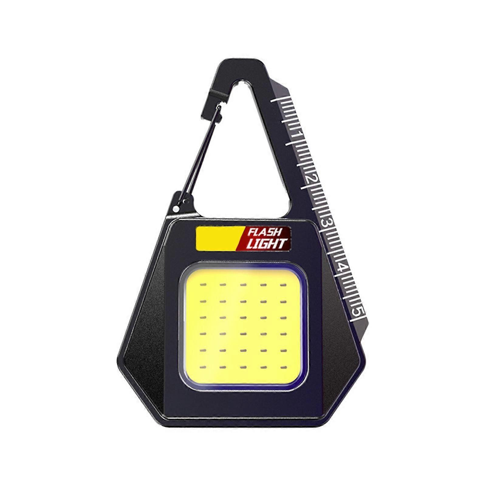 Bright Keychain Small Camping Light LED Flashlight USB Charging Bright Torch with Hook Handheld Emergency Light Multicolor