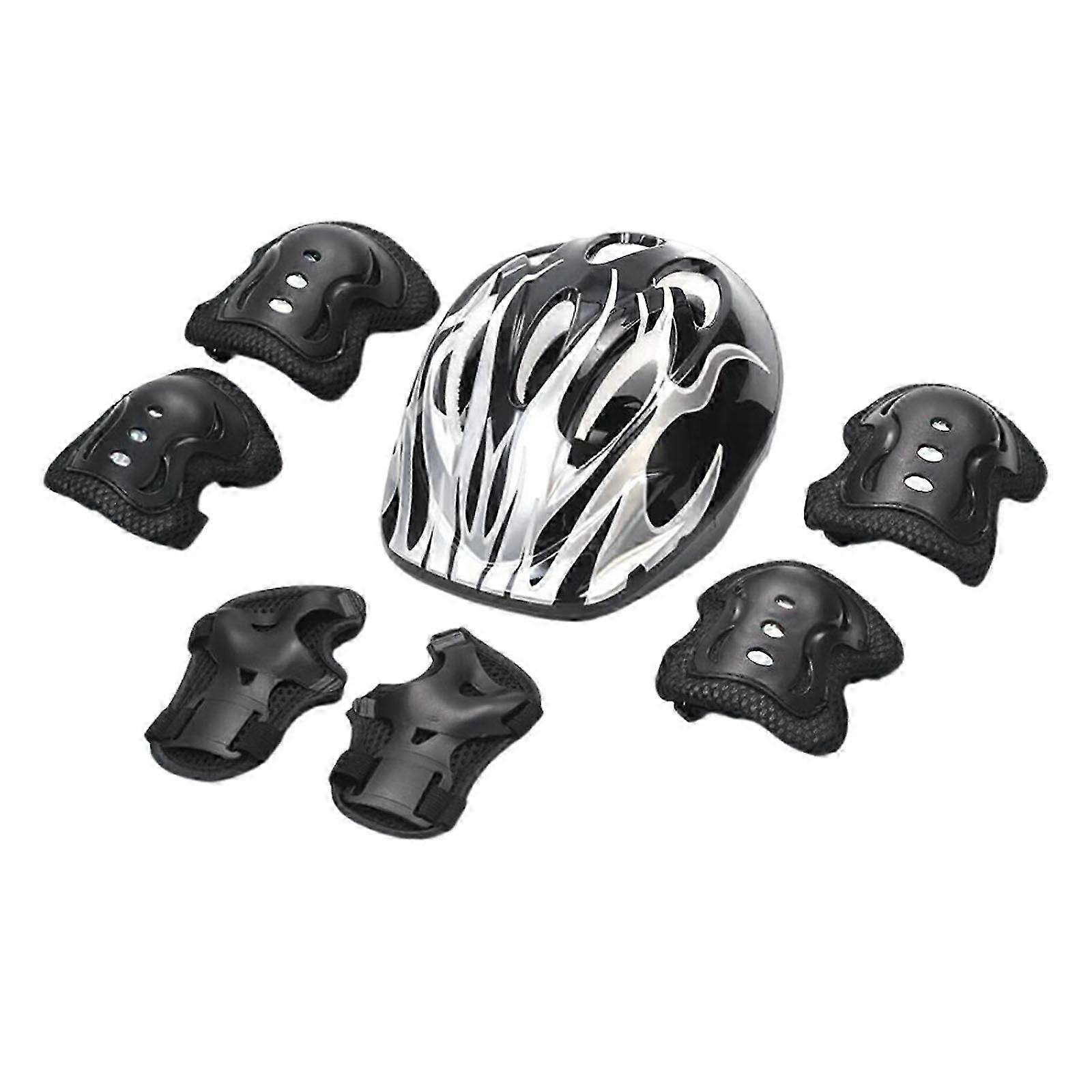 7Pcs/Set Παιδικό κράνος γόνατος αγκώνα μαξιλάρι ποδηλασία skate ποδήλατο Protecs