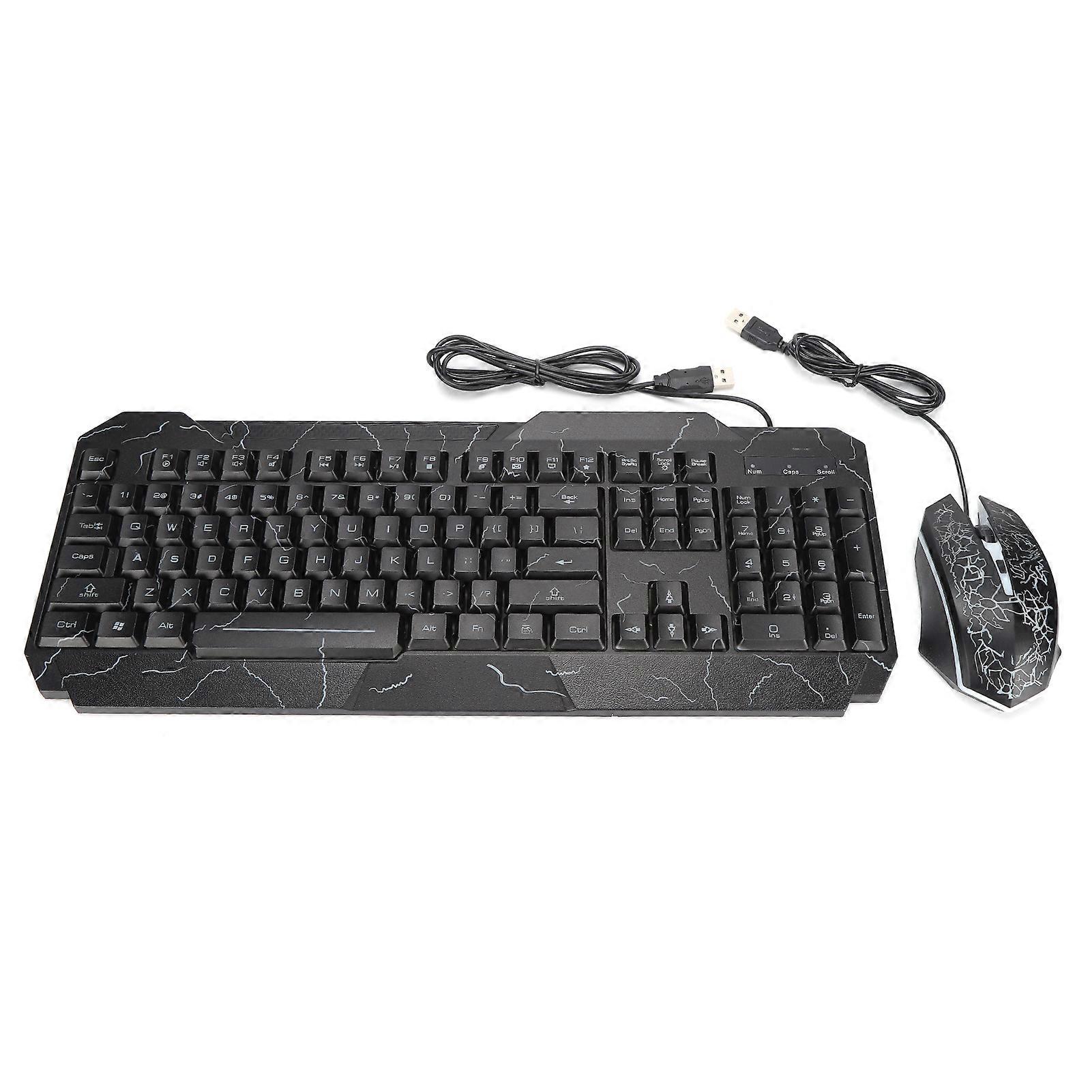 Keyboard and Mouse Set MultiModel Computers Luminous Wired 4D Game Hardware Combo for Windows PC Gamers