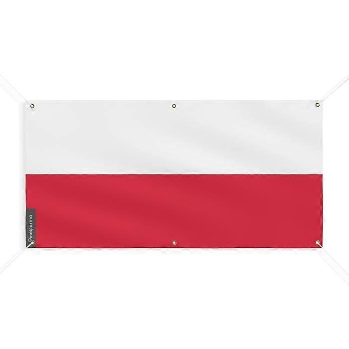 Poland Flag Banner 6 Grommets 170x340cm Polyester