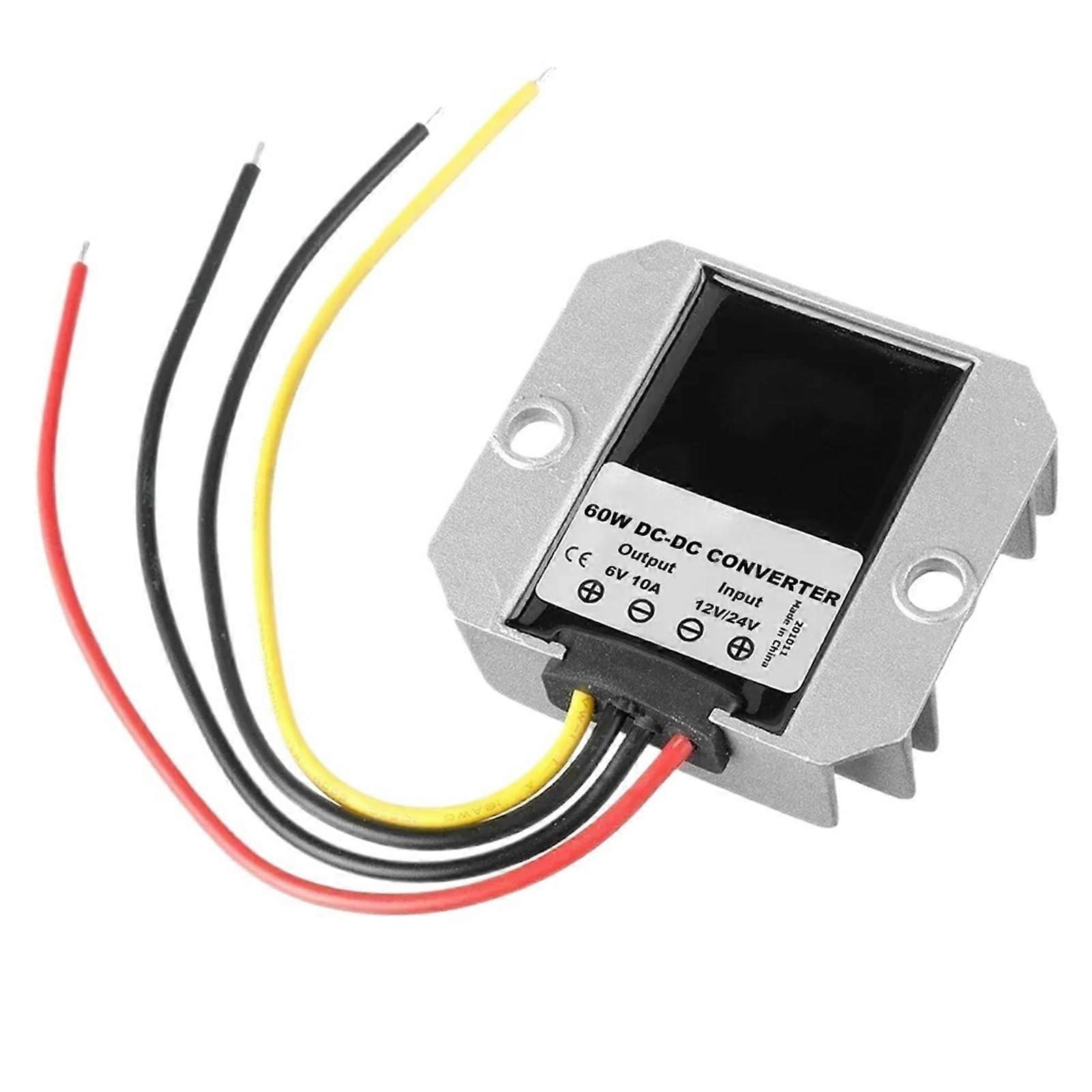 12V-24V To 6V 10A Step-Down Power Converter, DC-DC Buck, 12-24V Input, 6V Output, 60W Max, Switching Regulator