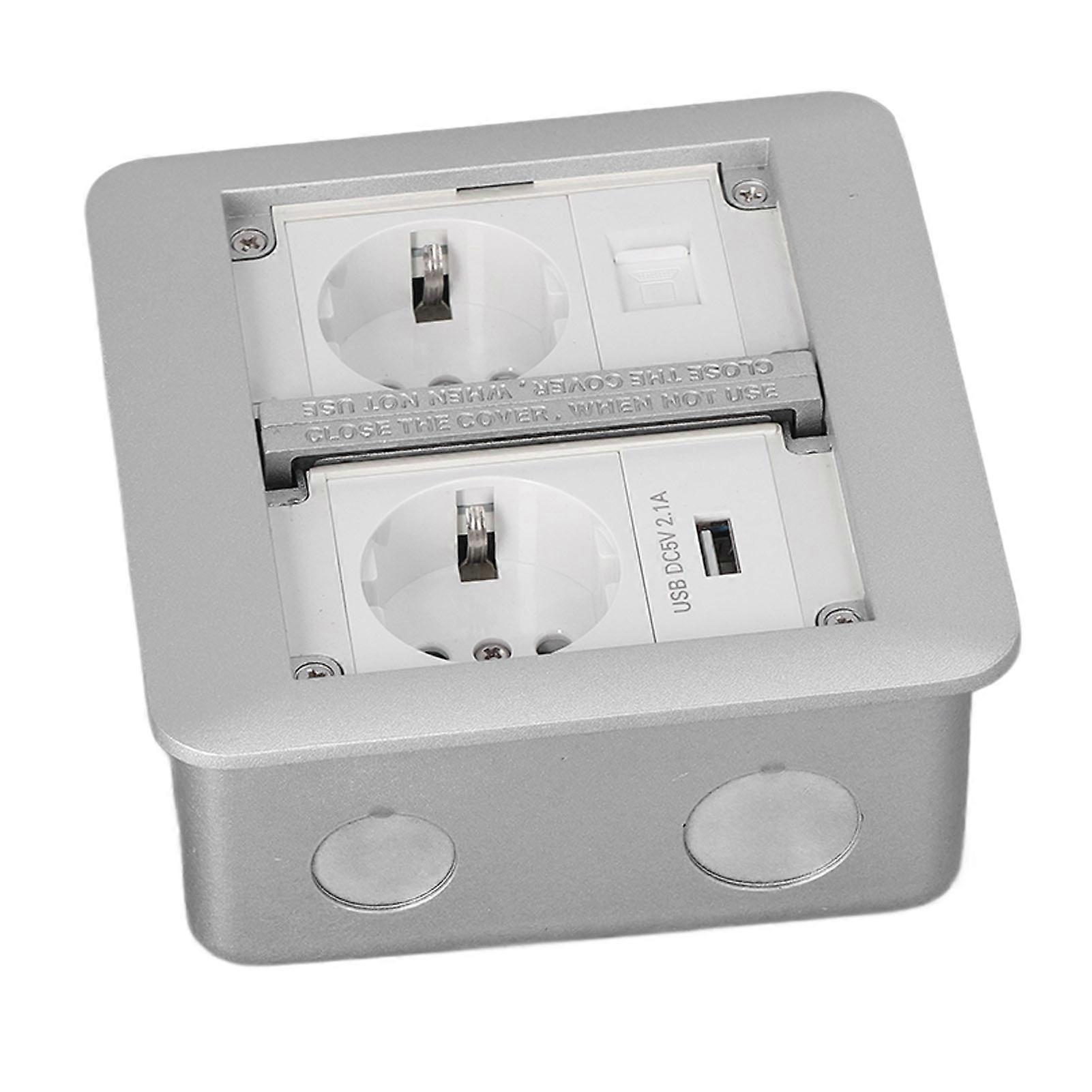 Power Socket Multifunctional 2 Outlets Flame Retardant Waterproof Recessed Outlet