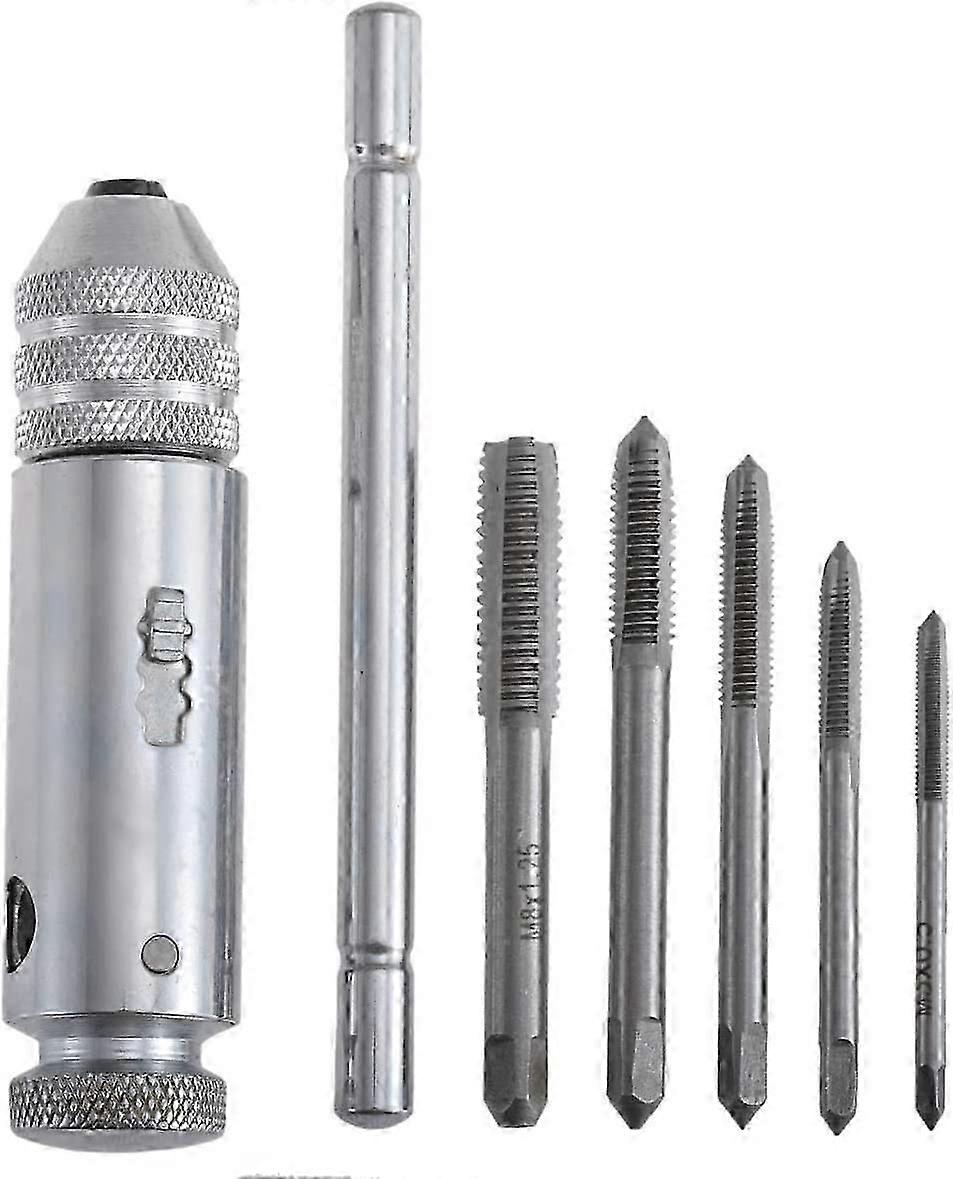 Ratchet tap holder with adjustable T-handle with 5 screws M3/M4/M5/M6/M8