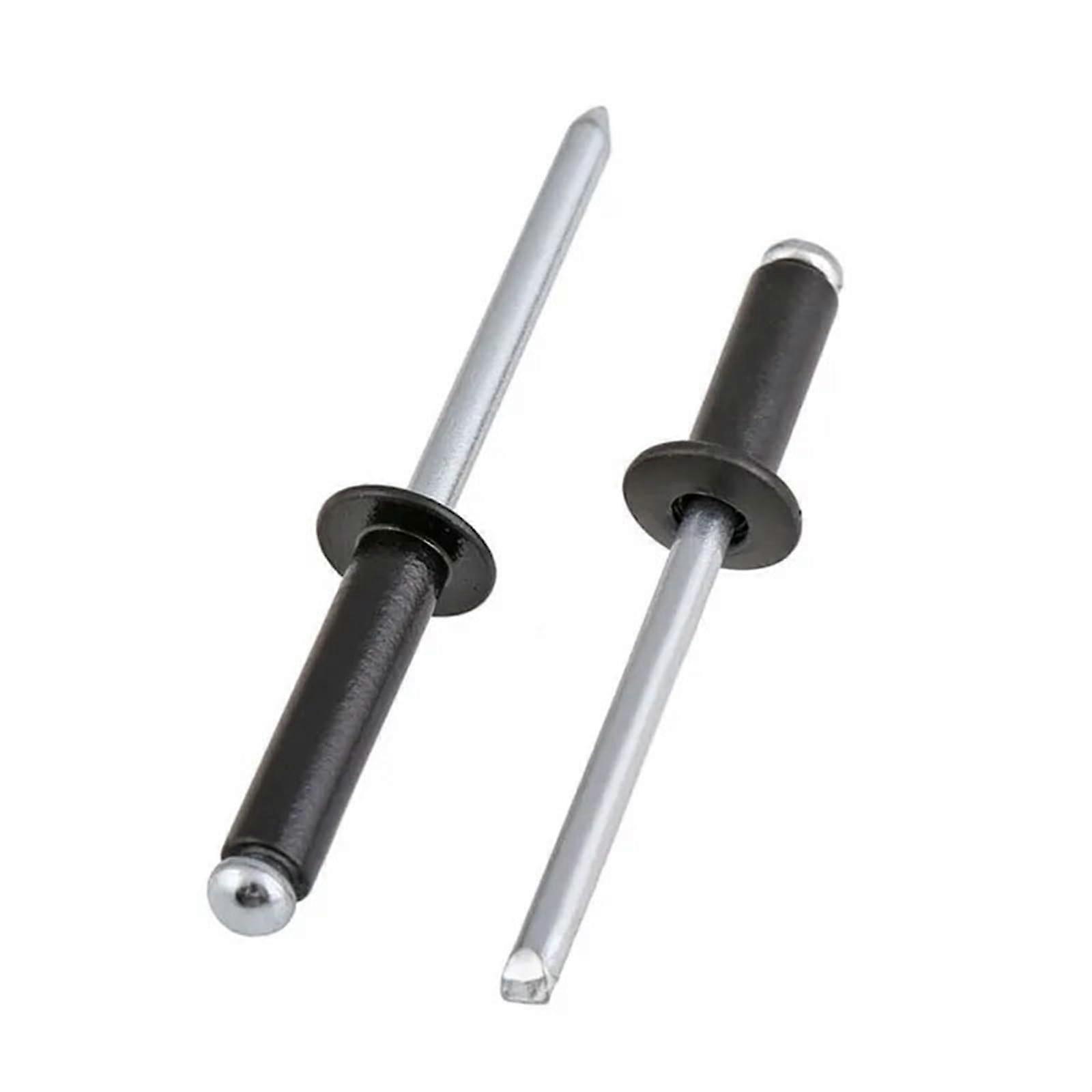Black Aluminium Dome Bolt, SelfInserting Rivet, Round Head, Pop Open Hollow Draw Blind Rivets M2.4M5 (20pcs M3.2, 5mm)
