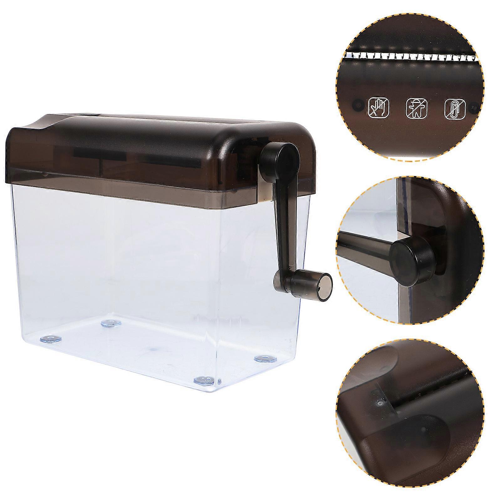 Document Destruction Small Shredder Home Use Rectangular ABS Convenient Manual Shredder 1Pcs