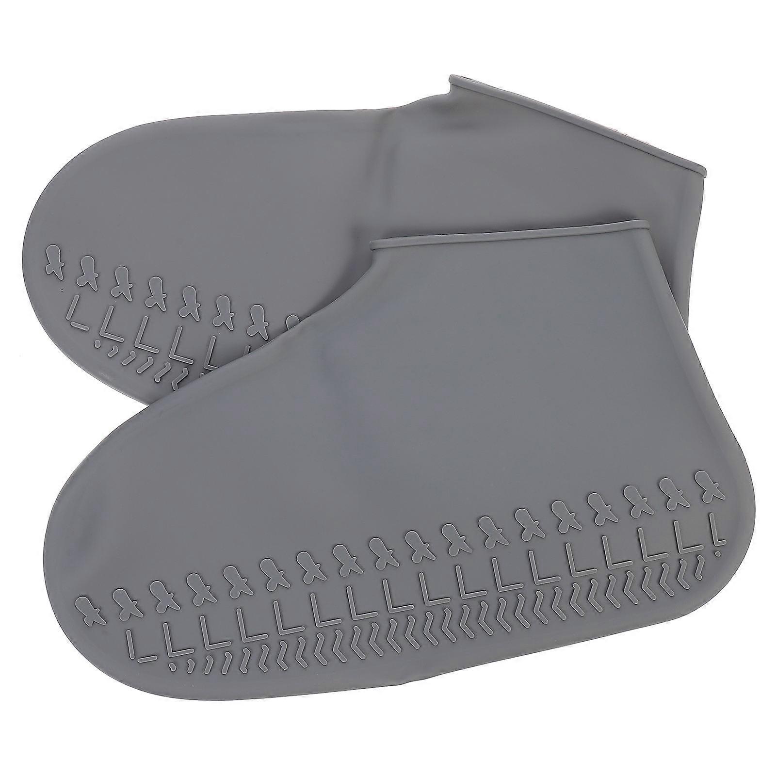 Silicone AntiSlip Shoe Covers for Rain and Dust Protection Grey Practical and Durable for Wear
