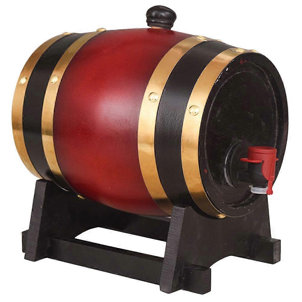 Practical Wooden Beer Barrel and Wine Container for Home Use with Faucet and Decorative Design Multi Size