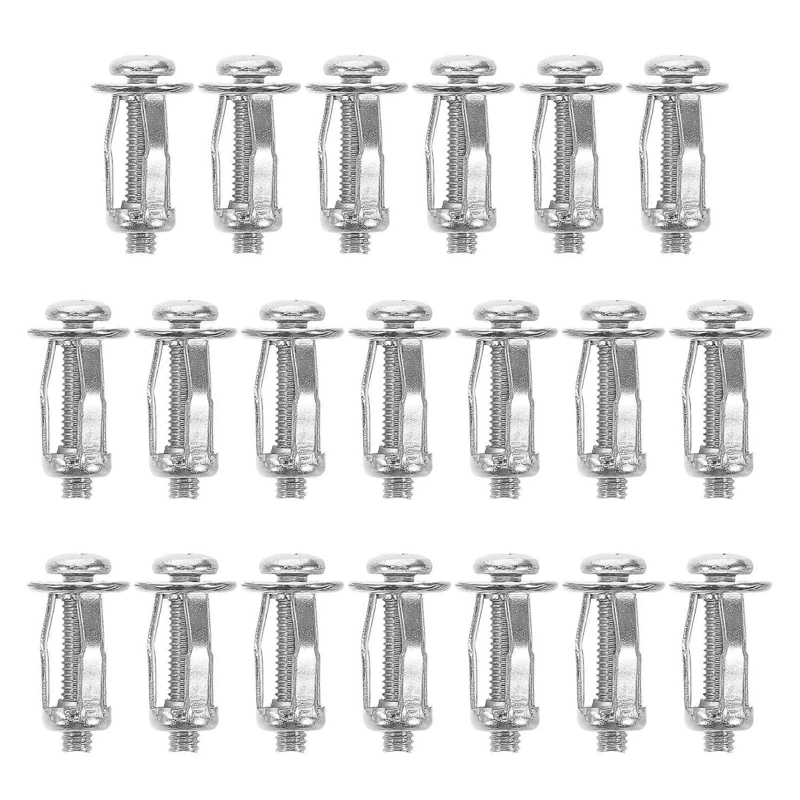 20pcs Expansion Bolts for Car License Plate Hollow Metal Rivet Nuts and Petal Nuts Expansion Screws Great for Door Anchors