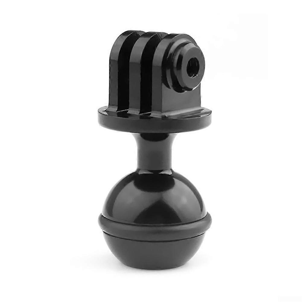 Camera Ball Joint Adapter for Diving, 1 Inch Aluminum Alloy Mount,  for Action Camera Mounting (Black)