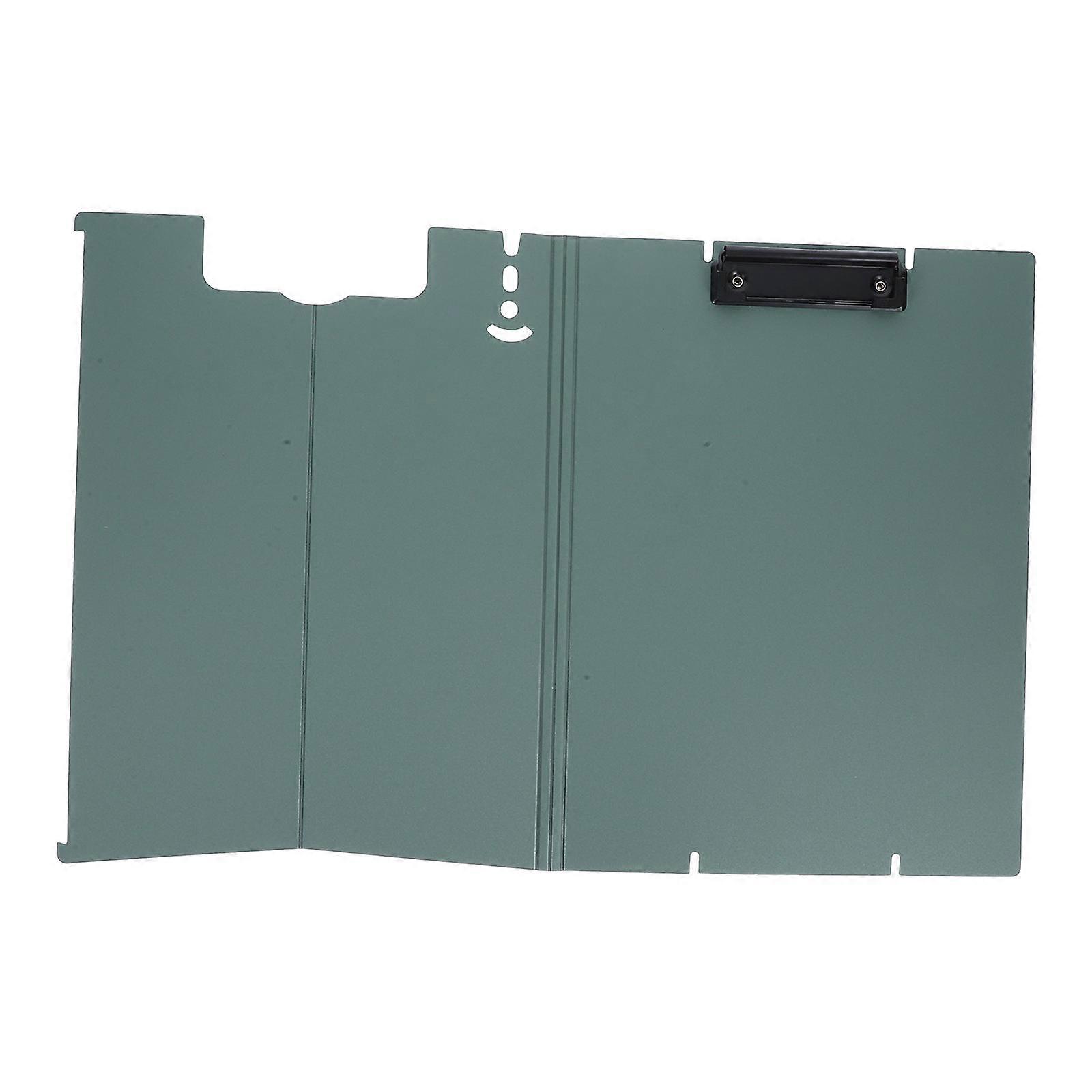 It sounds like you're looking for a **standing clipboard with storage**—a practical and organized solution for managing documents, especially for