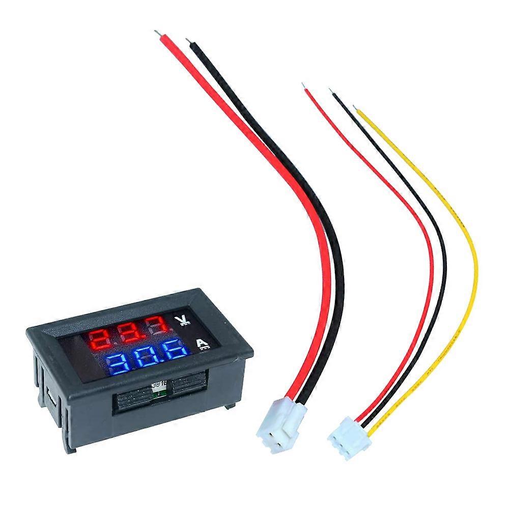 Voltmeter Ammeter for Car with High Accuracy Dual Display Plastic 0 28 Inch