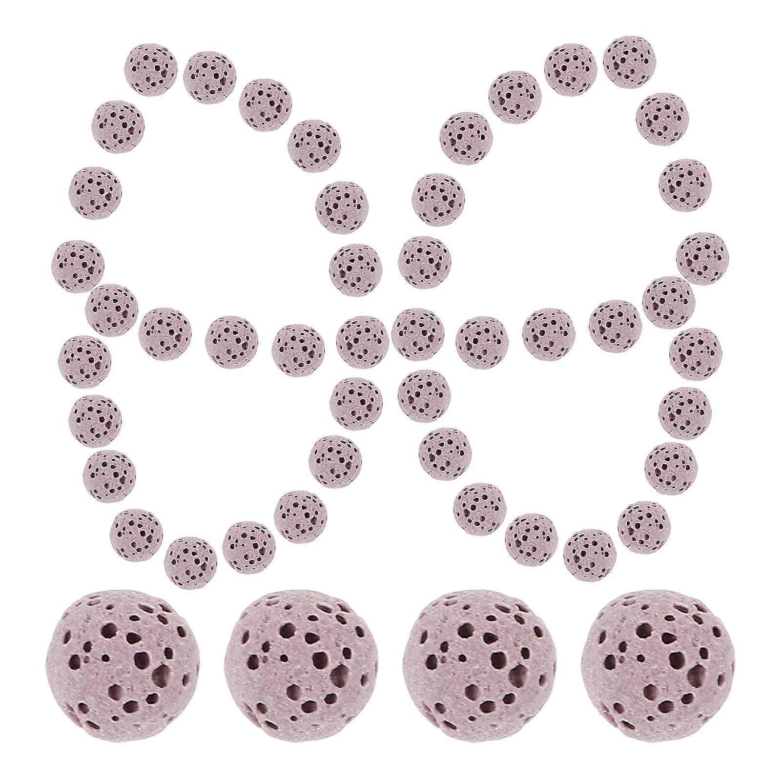 50pcs Natural Volcanic Lava Beads for Aromatherapy Diffuser, Scented Bath, Essential Oil Holder, Small Bulk Pack