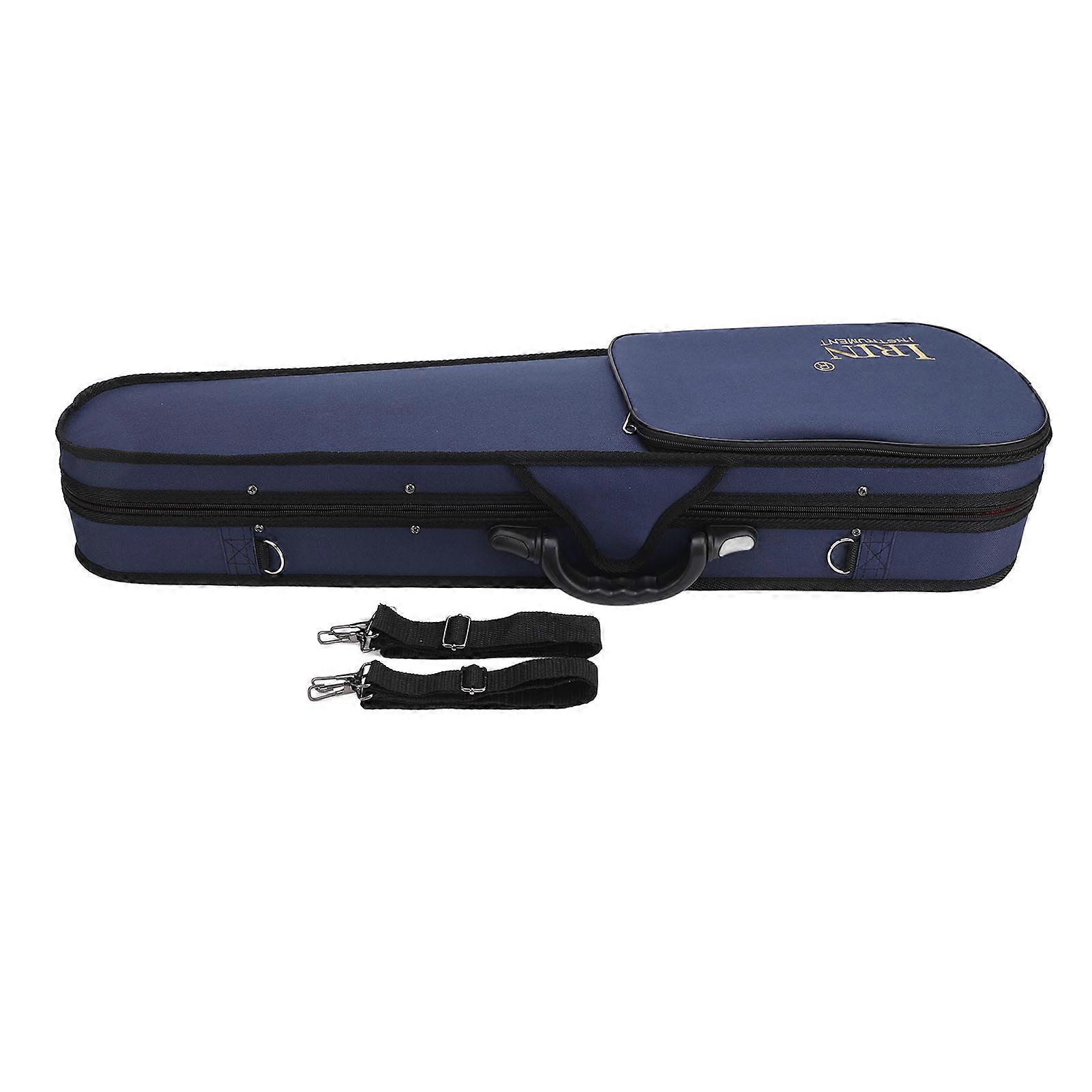 Violin Case 3 Layer Protecting Lightweight Pressure Resistant Triangular Violin Travel Box with Humidity Meter Red Lining