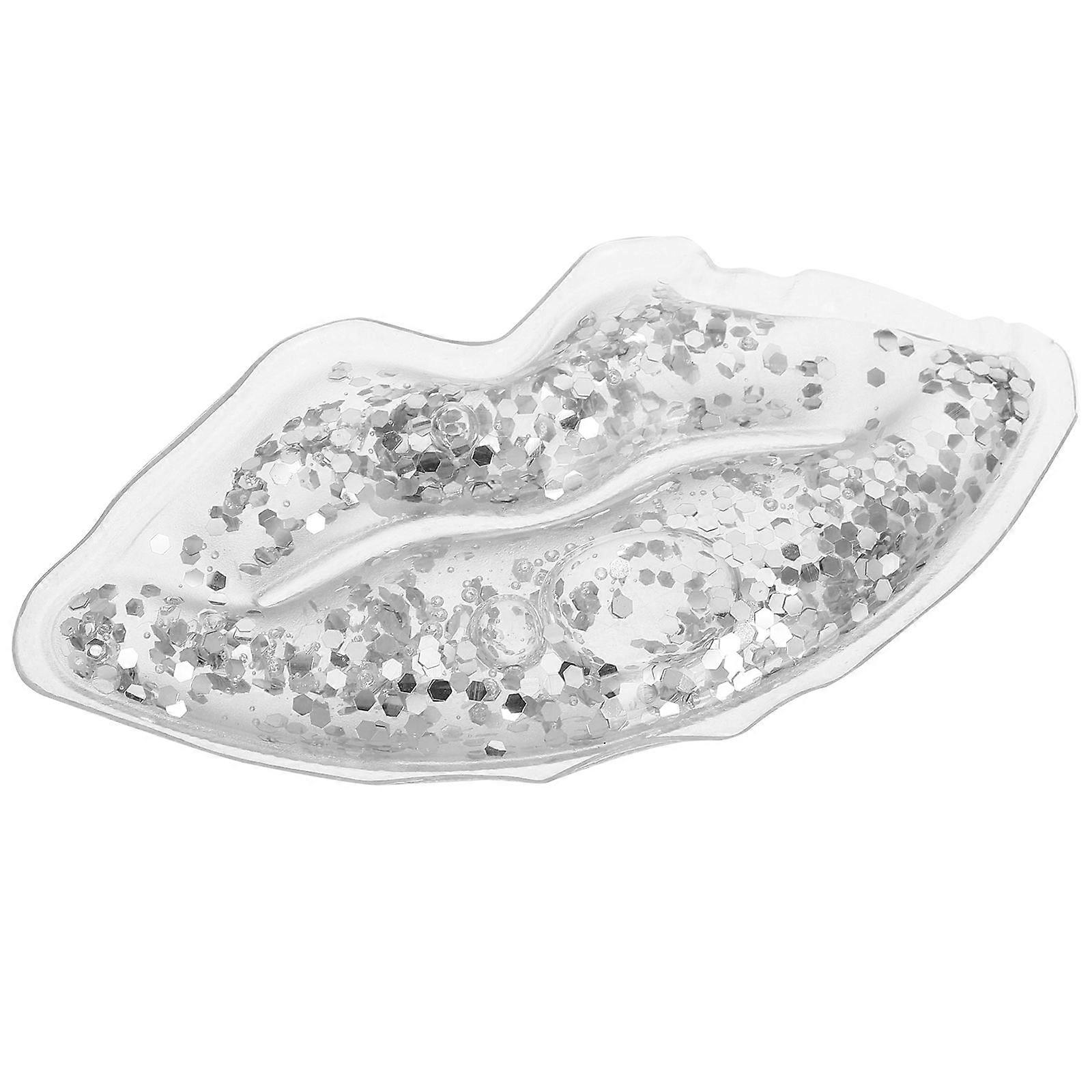Cold Compress Eye Mask In Lip Shape Small Silver Gel Pack For General Users 1Pcs
