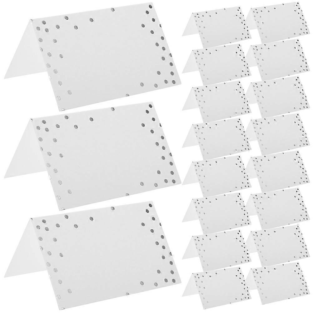 100pcs Elegant Dot Print Wedding Place Cards, Blank Name Cards for Table Seating at Parties, Birthdays, Anniversaries & Events, Chic Design