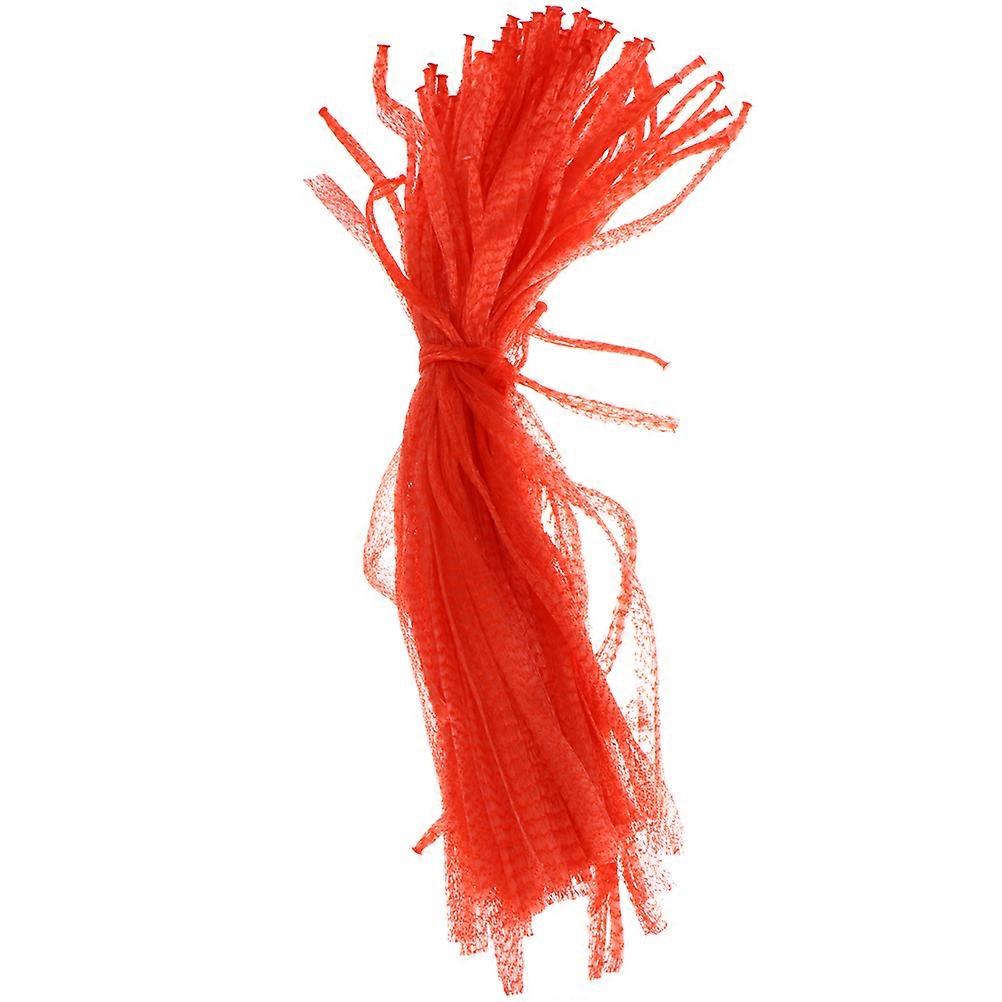 Reusable Produce Bags for Home Use PE Mesh Bags Red Color Suitable for Vegetables Fruits 50Pcs
