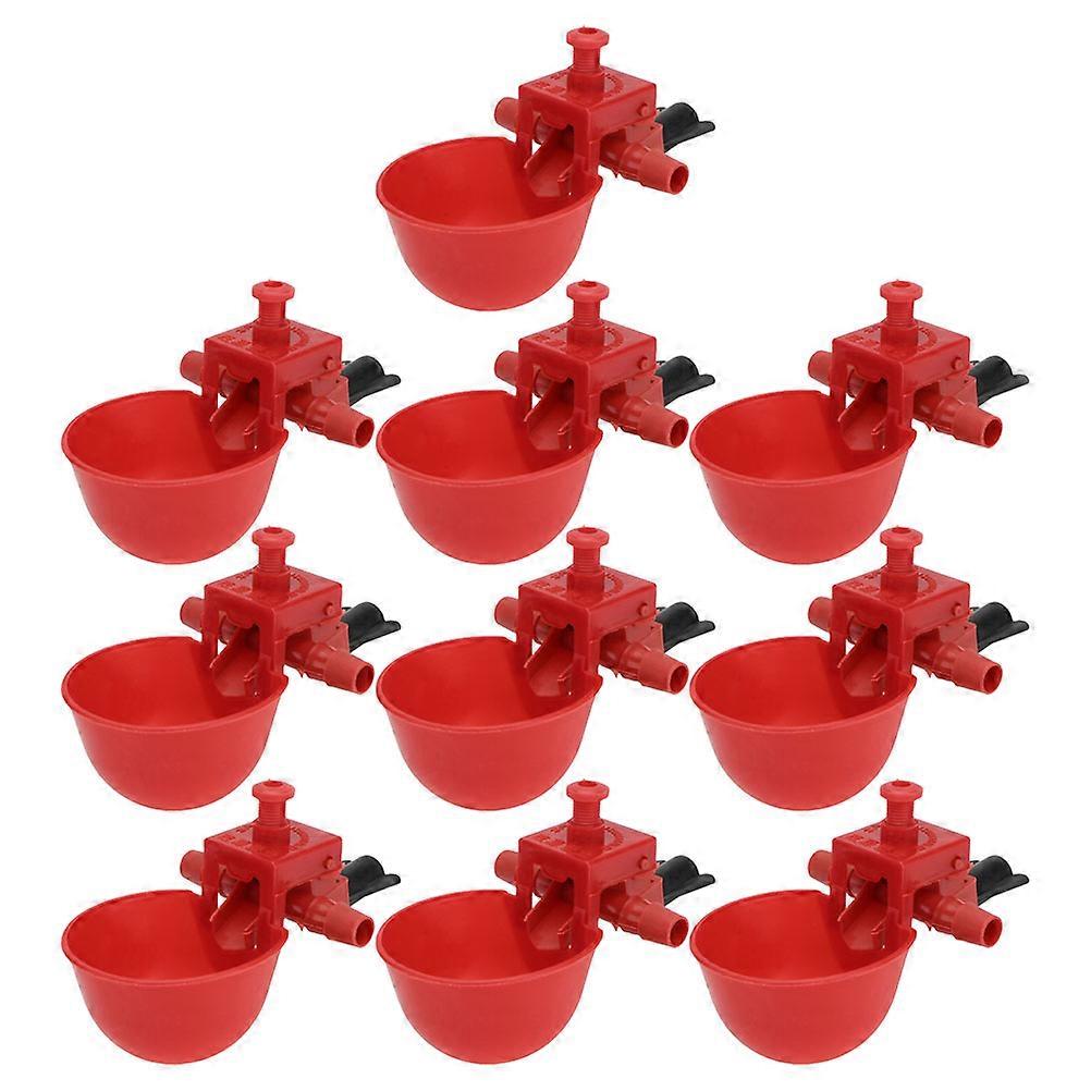 Poultry Feeder Waterer Chicken Watering Cup Automatic Filling Poultry Use 3.5×2.8×2in 10Pack