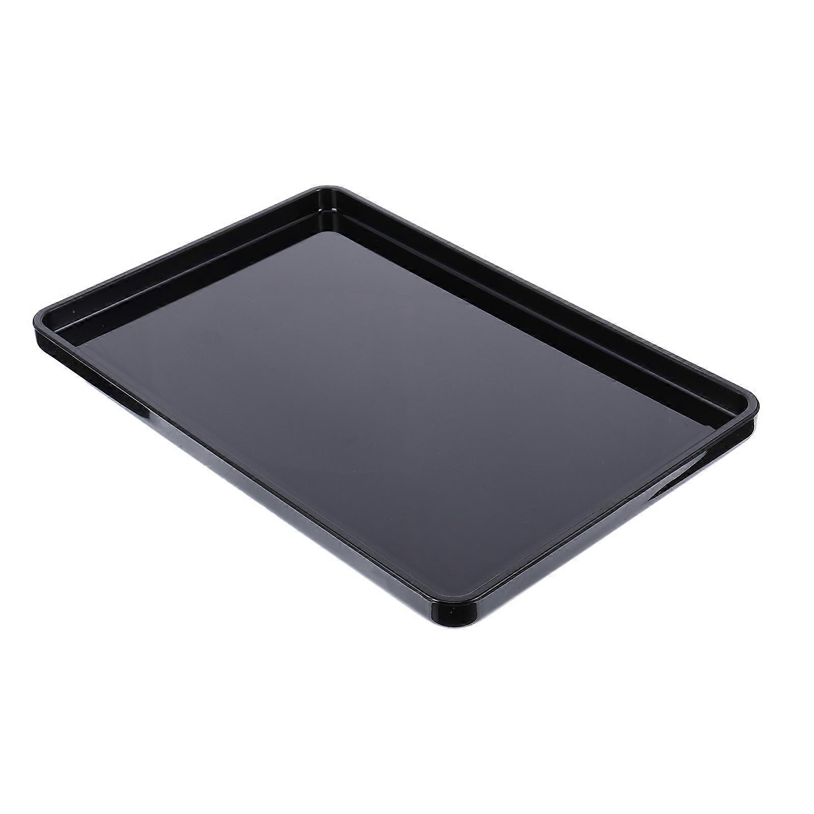 Acrylic Storage Tray for Home Use Black Elegant Design with Excellent Transparency 1 Pc