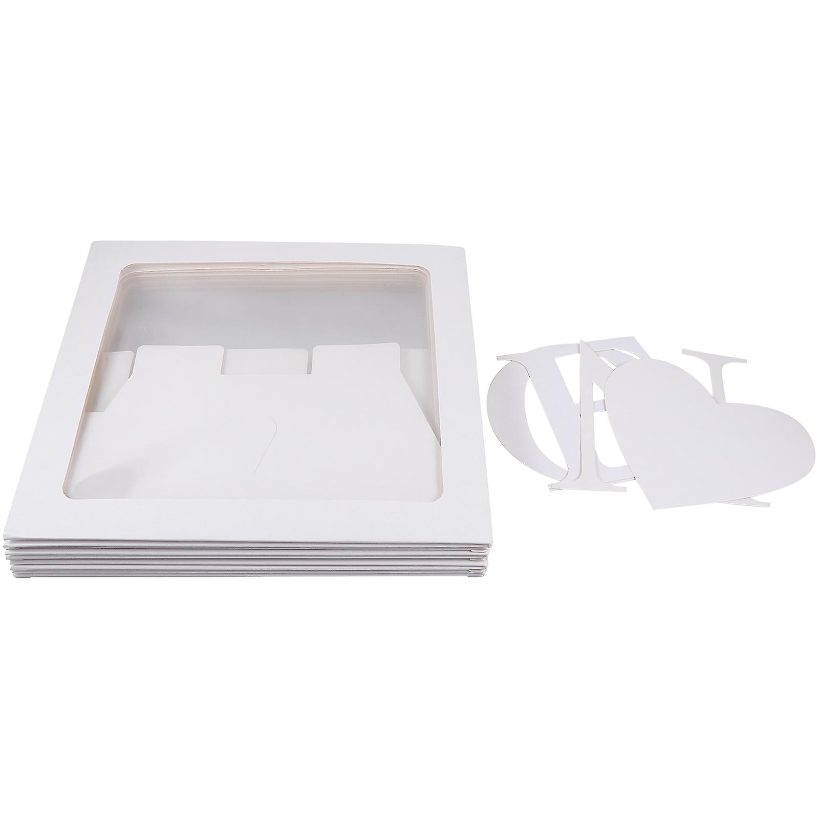 Decorative Balloon Box Cube Decoration For Gender Reveal Party White Paper 4Pcs