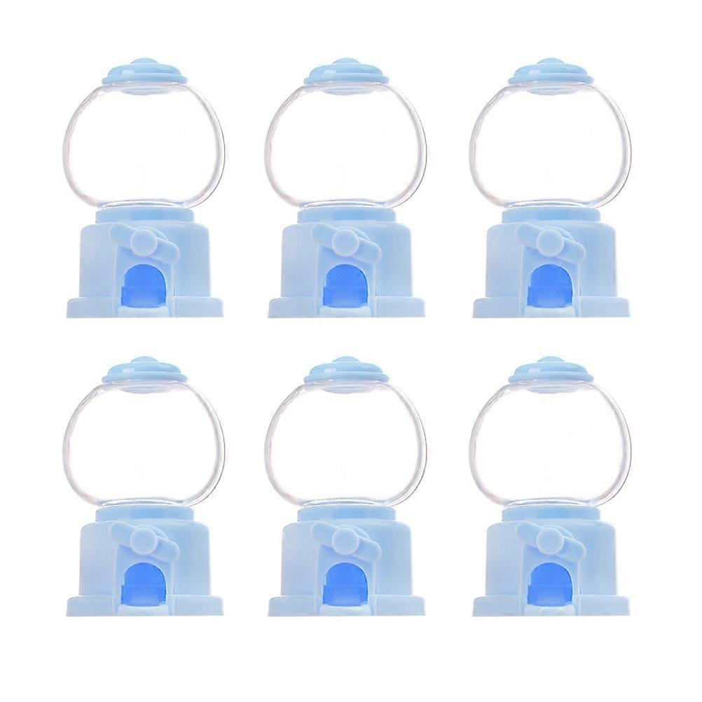 Mini Toys Rotatable Structure Grabbing Catcher Machine Blue 10.00X6.00X6.00CM Candy Dispenser Kids 6Pcs