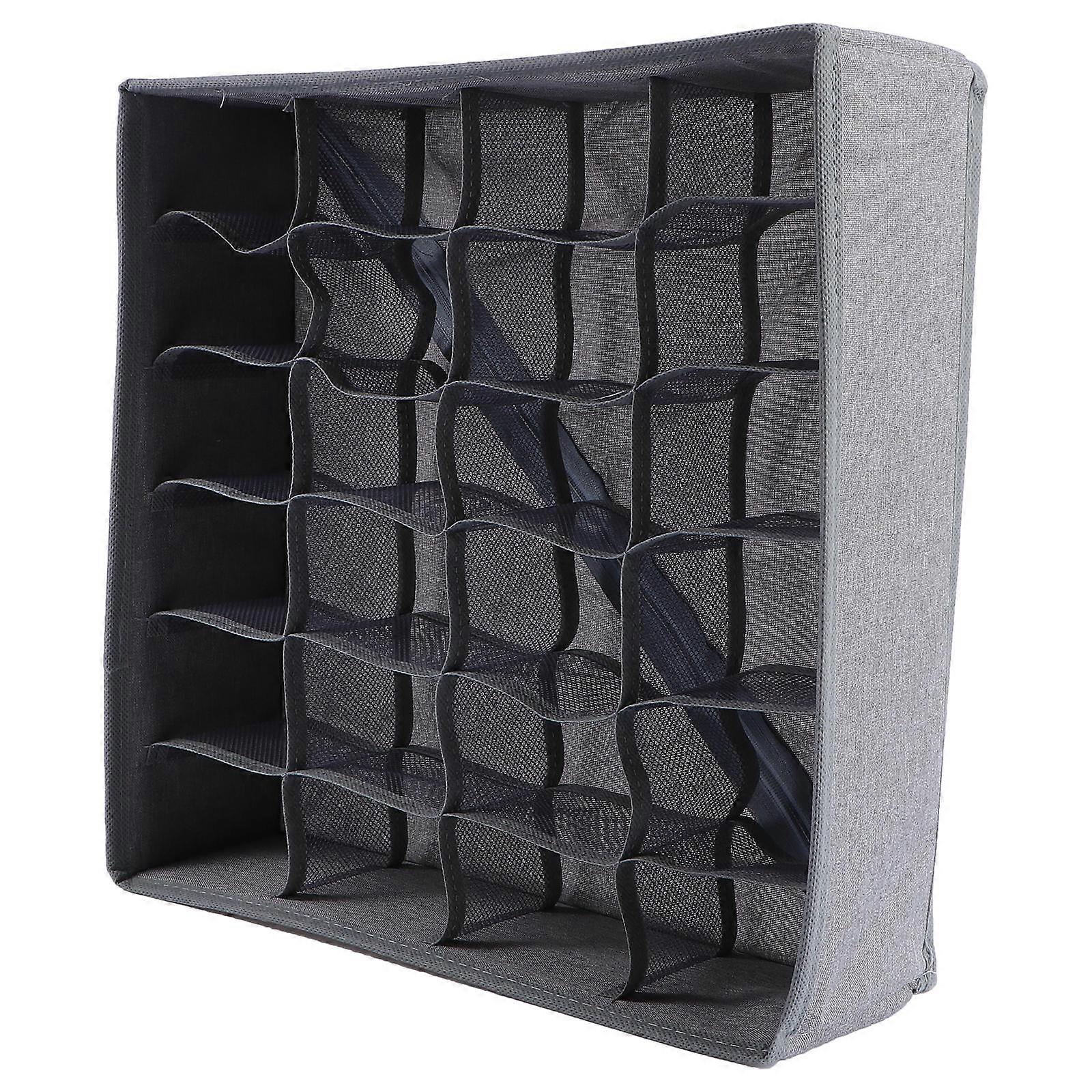 Organizer Socks Storage Box Sock Organizer Box For Home Use Multi-Grid Compartment Structure Light Grey 32x32x10cm 1Pcs