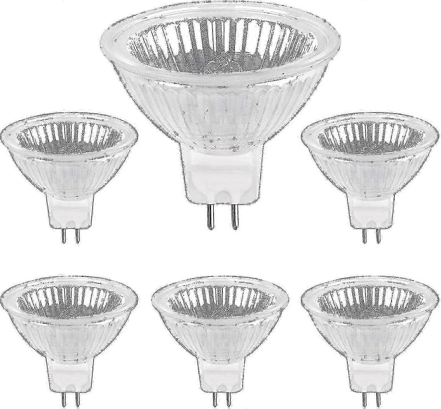 ハロゲン電球 Gu5.3 50w 12v、800lm ウォーム ホワイト 2700k 調光可能、6l パック