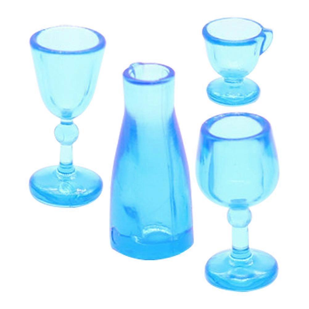 Realistic Miniature Dollhouse Cups For Garden Decoration 2.20X1.00X1.00CM Perfect For Mini House 4Pcs