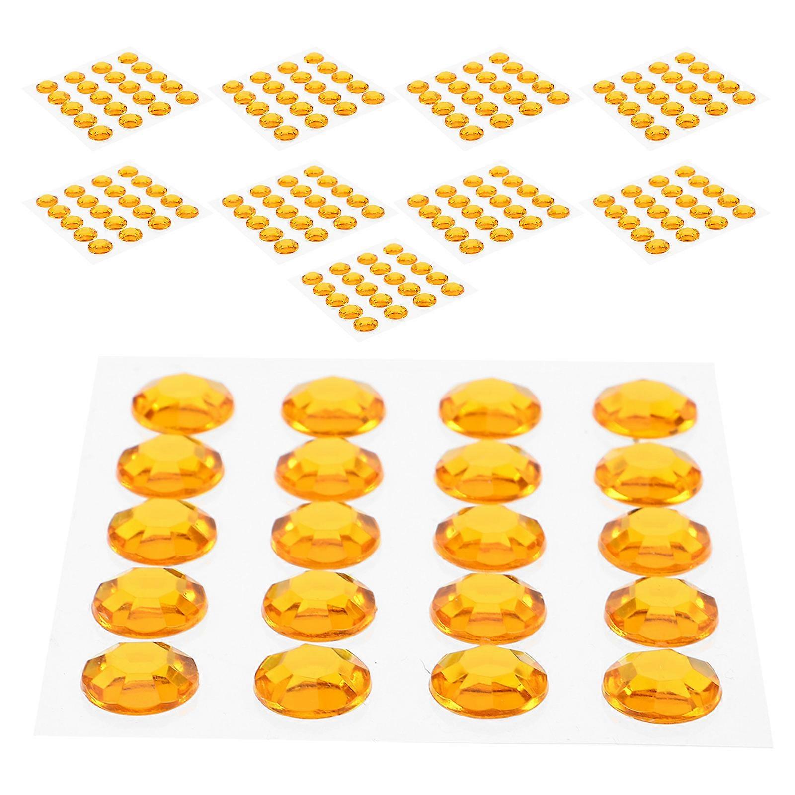 Round Acrylic Rhinestone Stickers 10 Sheets Strong Adhesive Self Stick Dots for DIY Crafts, Cards, Invitations, and Decorative Art Projects with