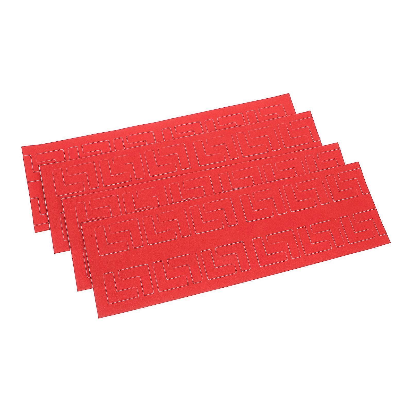 100pcs Red PVC Right Angle Marker Stickers for Warming Convenient Positioning and Versatile DIY Projects