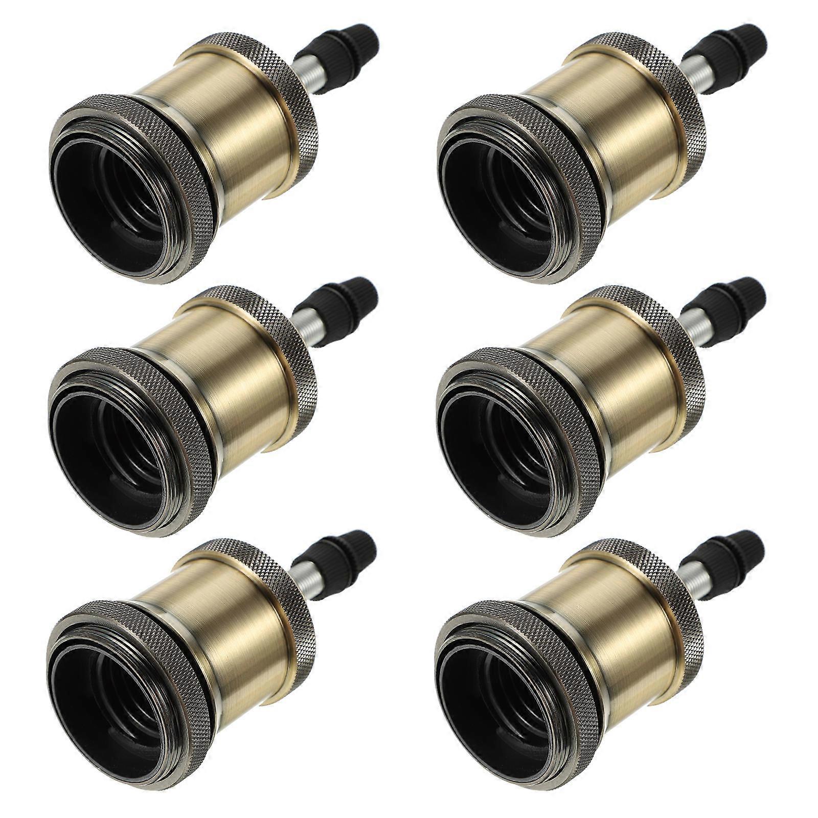 Coffee Color Aluminum Lamp Socket Holders Designed For Pendant Lights In Bookstores And Dining Rooms 6Pcs