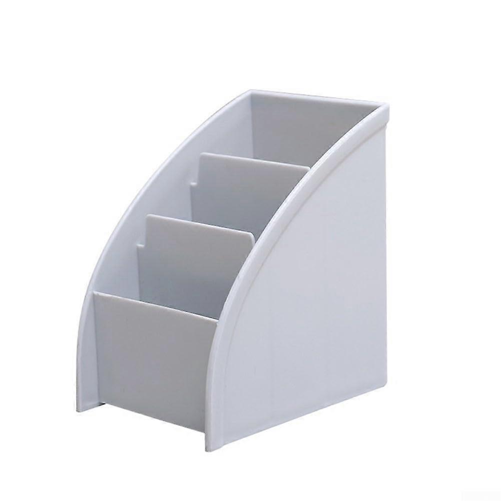 Desk Organizer for Remote Controls, Stationery and Accessories, Practical 3 Grid Design for Home and Office Grey
