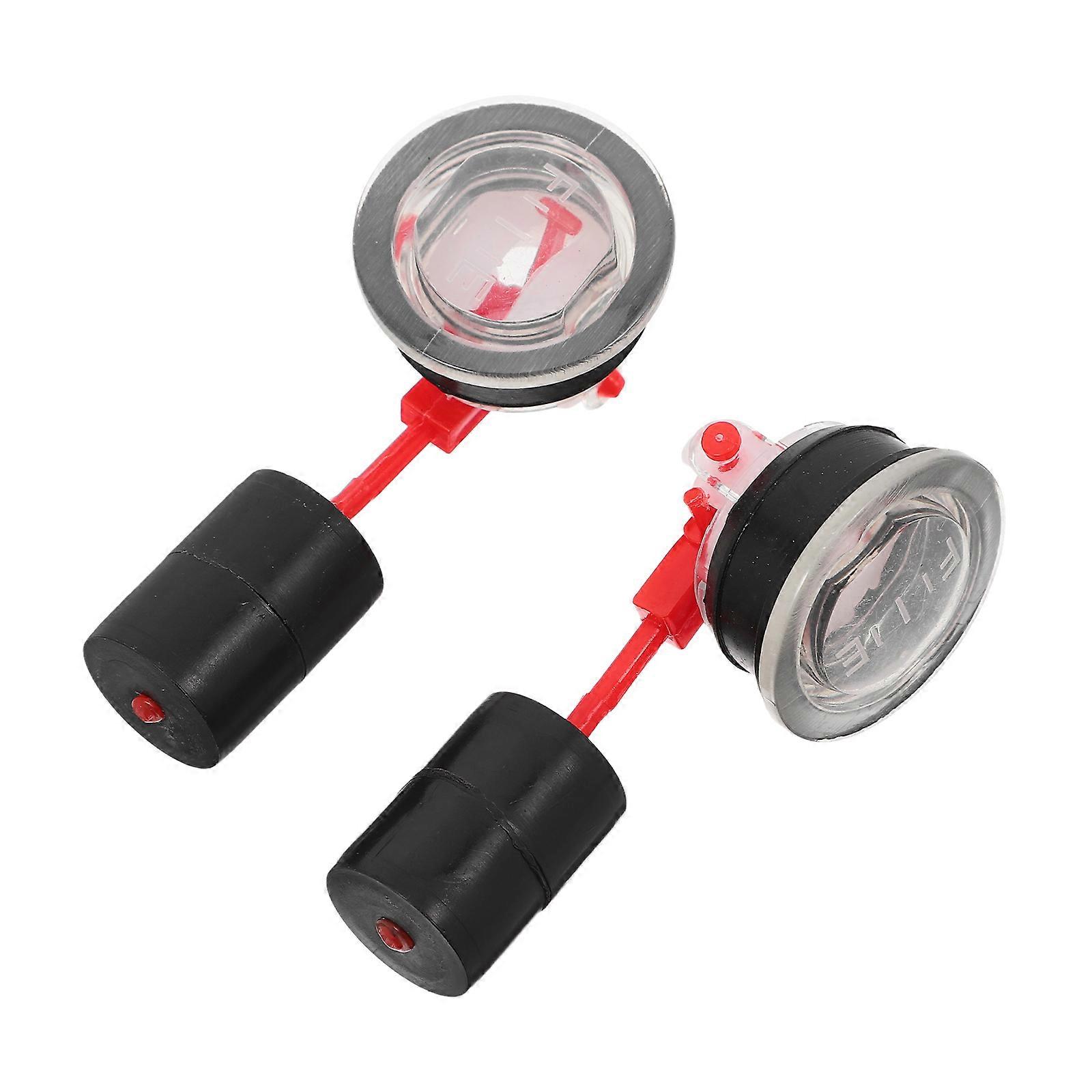 Black Acrylic Fuel Level Indicator 2Pcs Replacement For Generators Accessory For Fuel Level Monitoring