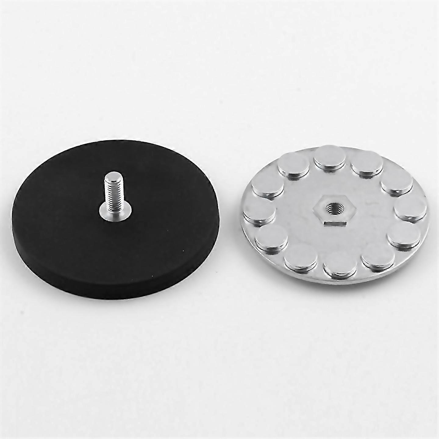 For 2pcs Strong Magnetic Magnet Round Coated Base M5 Mount