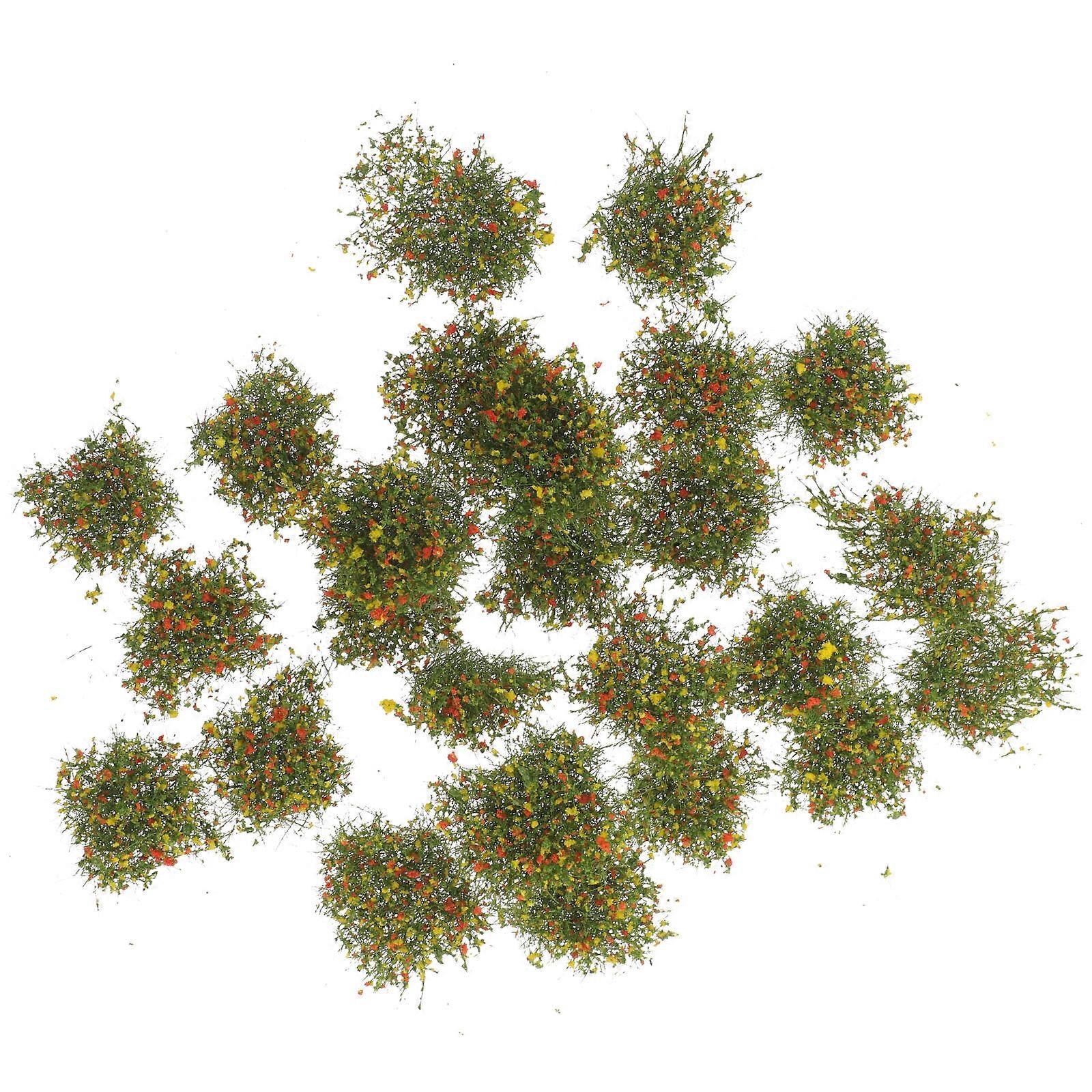 25pcs Realistic Green Plastic Grass Clusters for Miniature Landscape Decoration