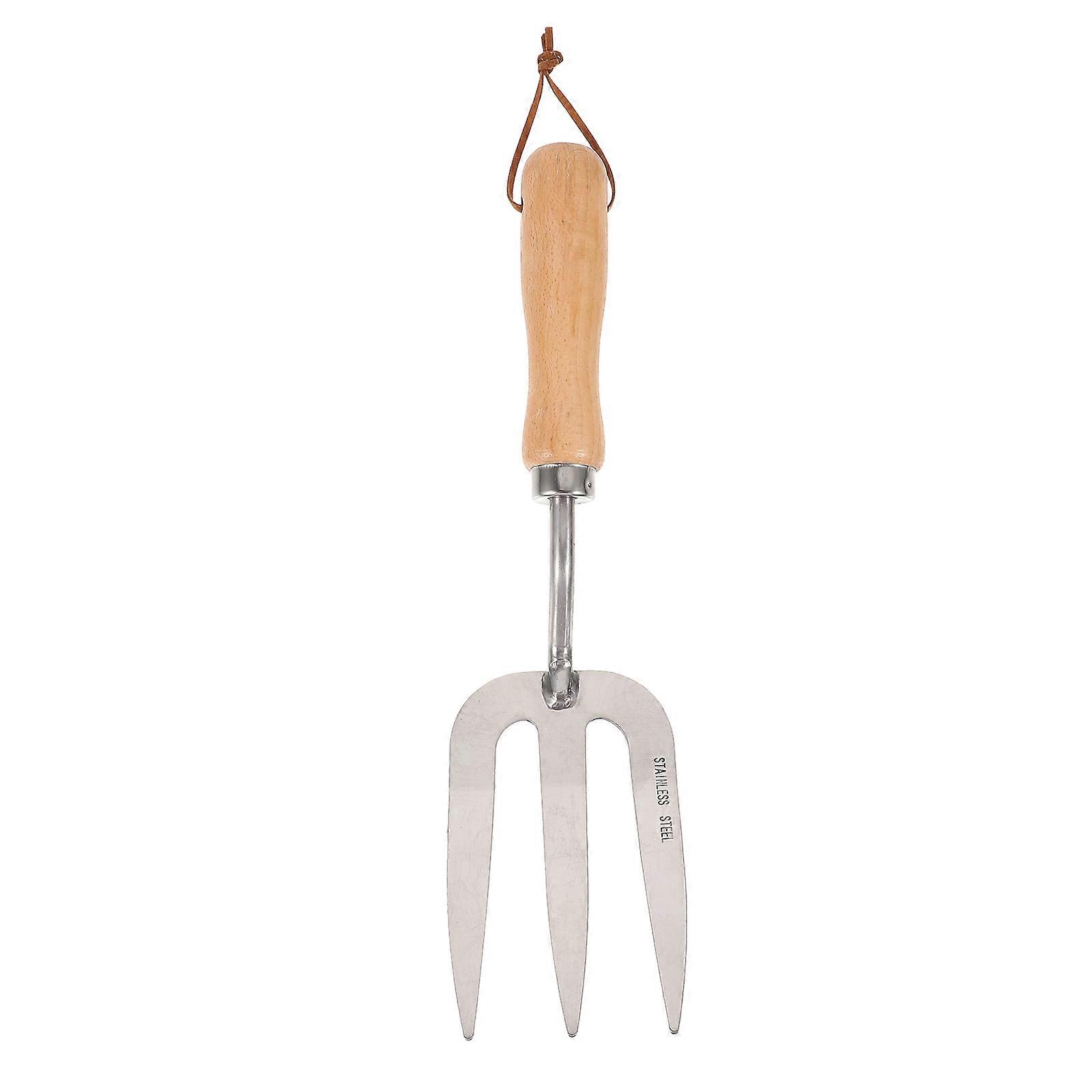 Durable Garden Hand Rake with Ergonomic Grip Handle for Gardening Use Silver