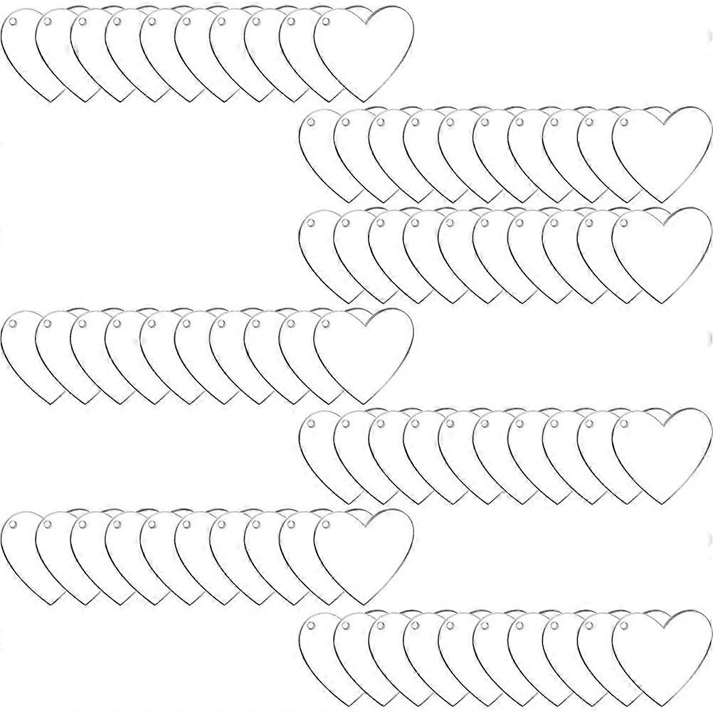 Blank Keychain Sublimation for DIY Use 70Pcs White Acrylic