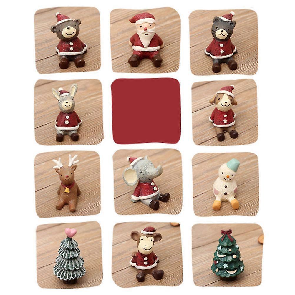 Christmas Desktop Decoration 2Pcs Lovely Resin Crafts For Home Living Room With Cat Shape And Assorted Color Enhancing Festive Atmosphere