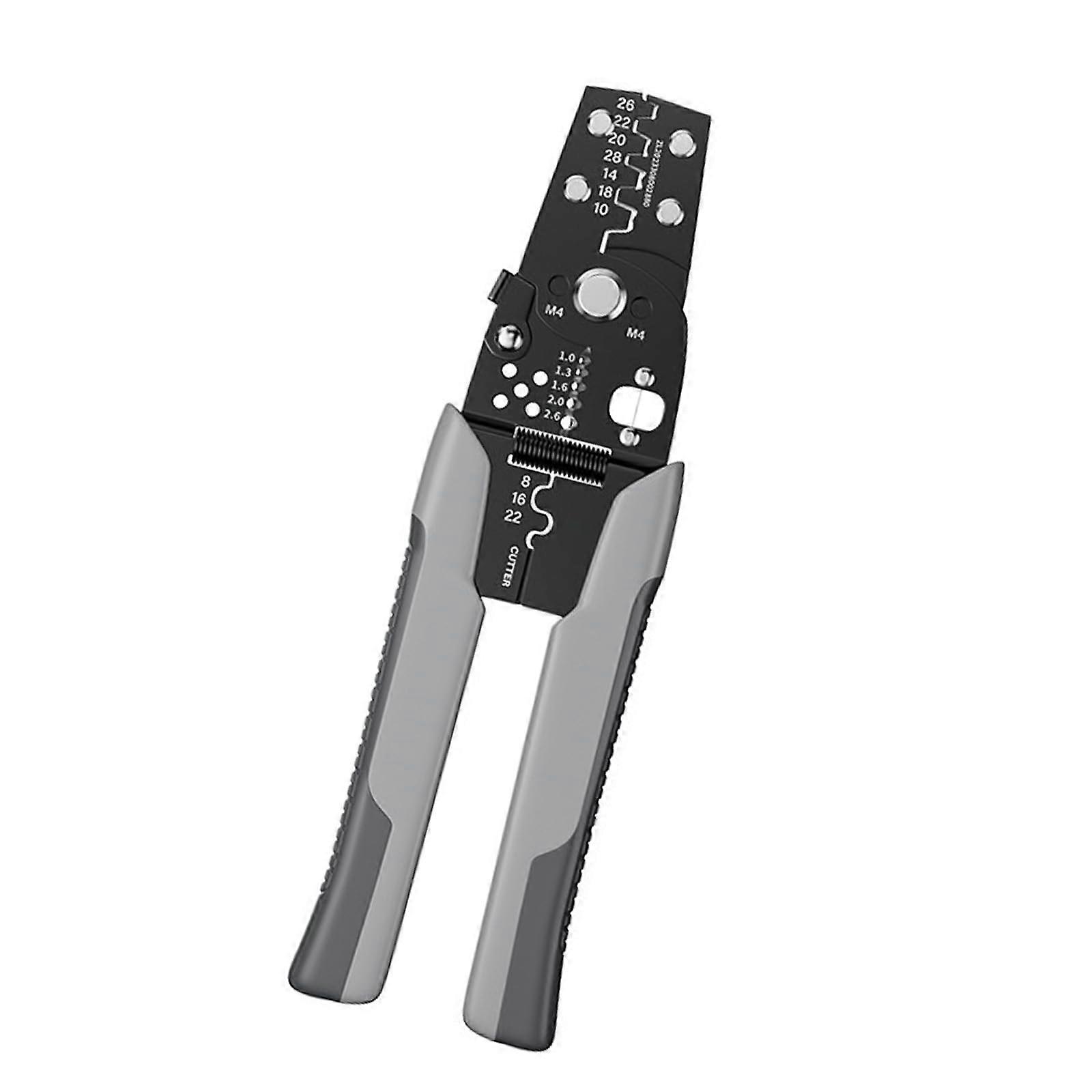 High-Strength Steel Crimping Pliers With Stripping And Cutting Functions - Straight-Head Multi-Function Wire Tool