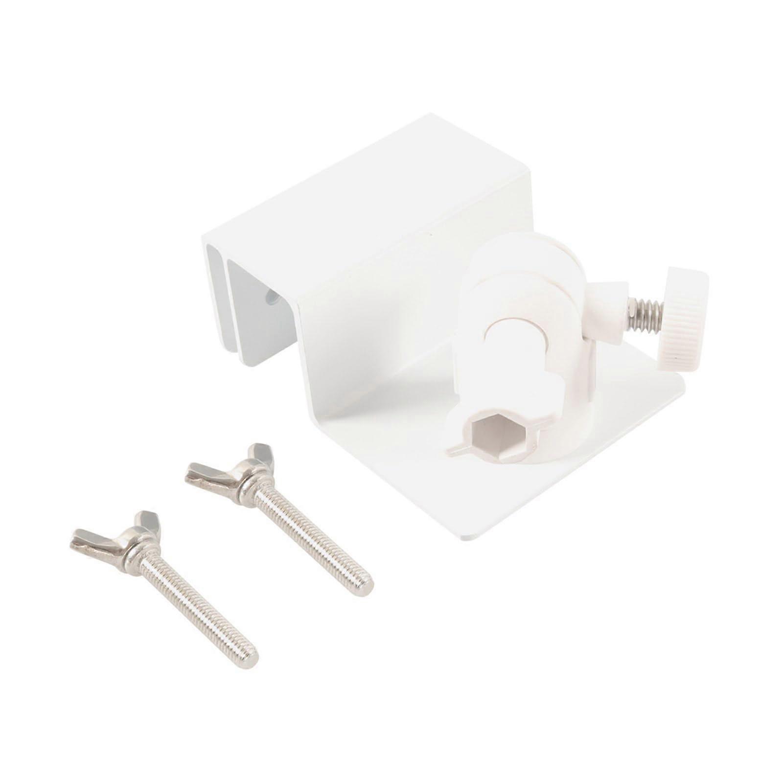 Adjustable Solar Panel Gutter Mount For Security Cameras White Universal Fit Tilt Adjustable