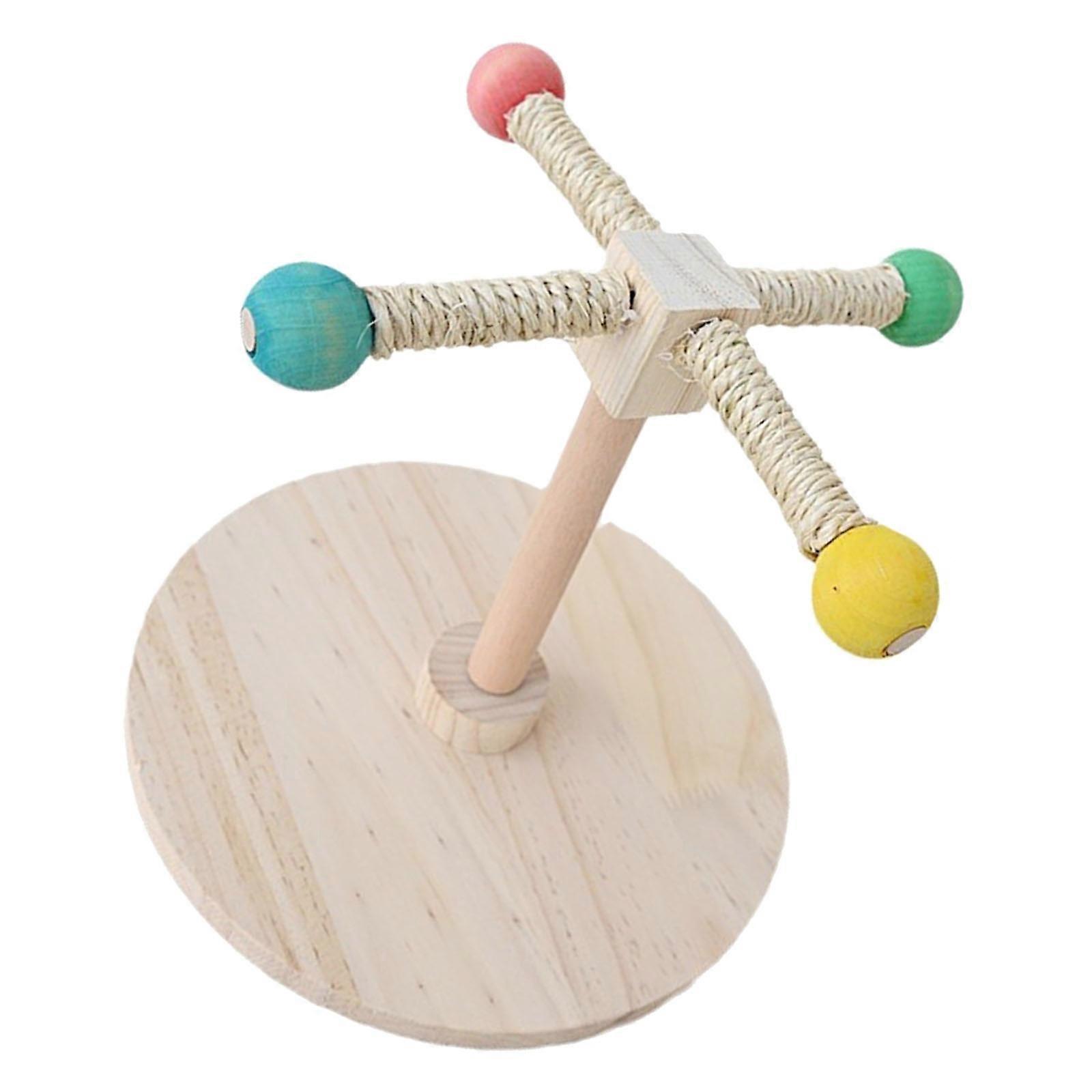 Practical Bird Perch Tabletop Interactive Spin Training for Small Medium Parrots Parakeets Conures Lovebirds Cockatiels Multicolor