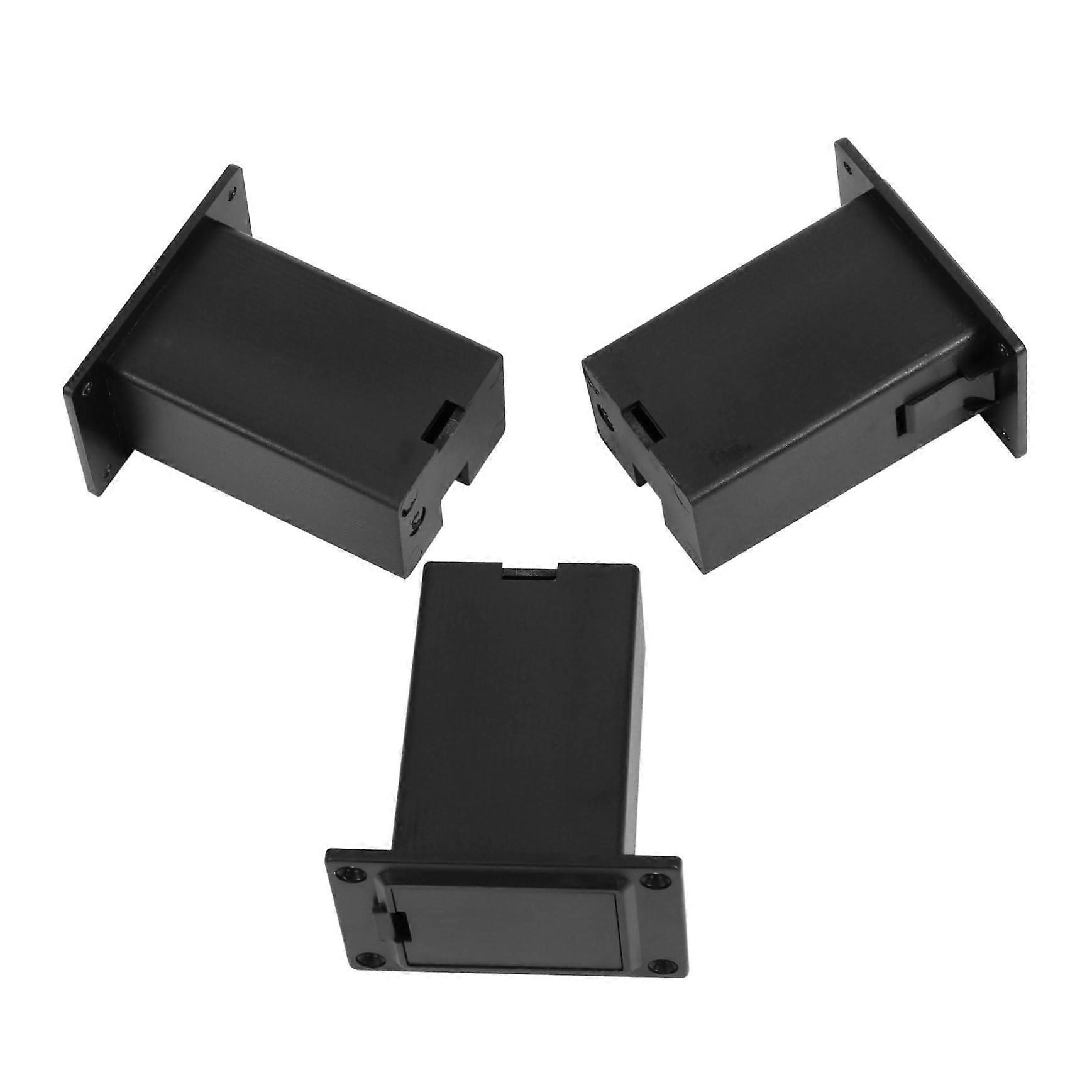 Battery Box 3-Pack For Bass Guitar Pickup, Portable Battery Compartment, Easy To Use For Guitarists And Musicians
