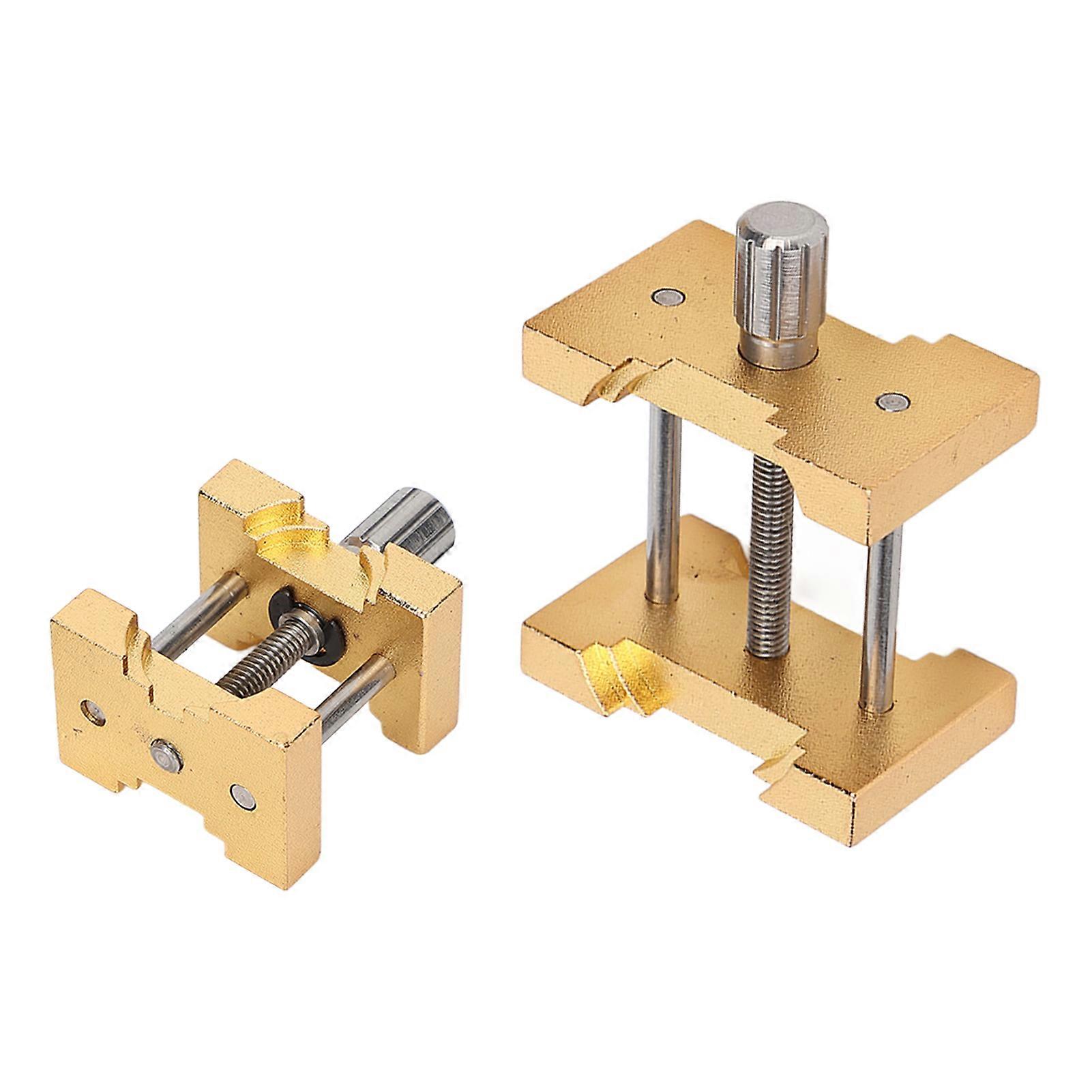 2pcs Movement Holder Aluminum Watch Repairing Movement Fixed Base Tool Clamp for Watch Repairer
