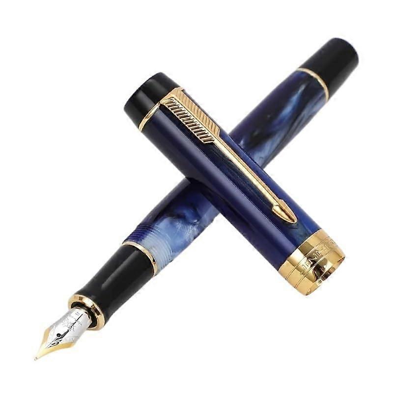 Resin Fountain Pen F Nib with Converter for Business Writing, School Office Supplies, Bent Style, 04 Model