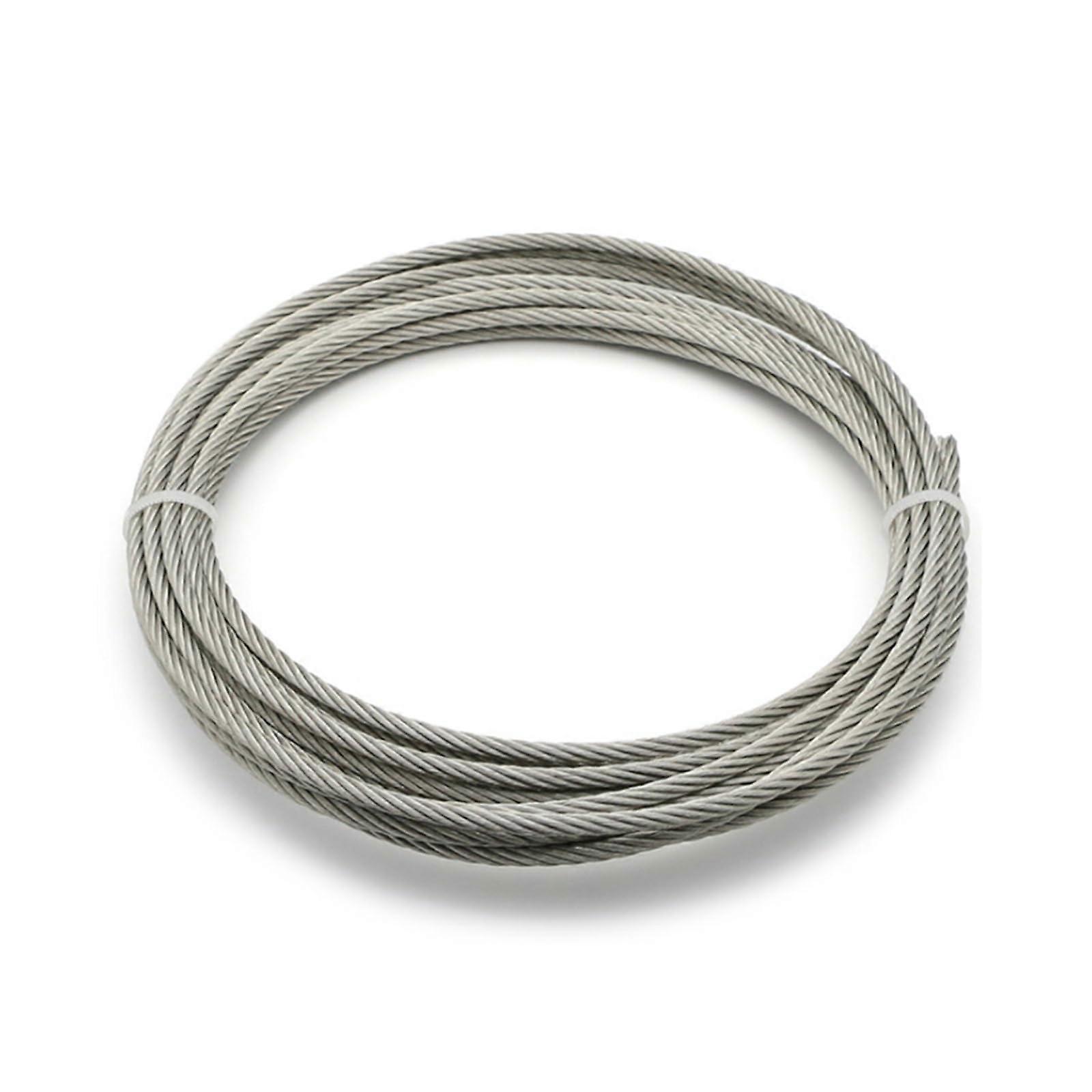 5 Meter 304 Stainless Steel 1mm 1.2mm 1.5mm 2mm Diameter Steel Wire Bare Rope Lifting Cable Line Clothesline Rustproof 7 * 7(Diameter 1.2mm)