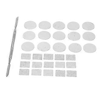 Empty Square and Round Metal Stickers for Eyeshadow Palette Set